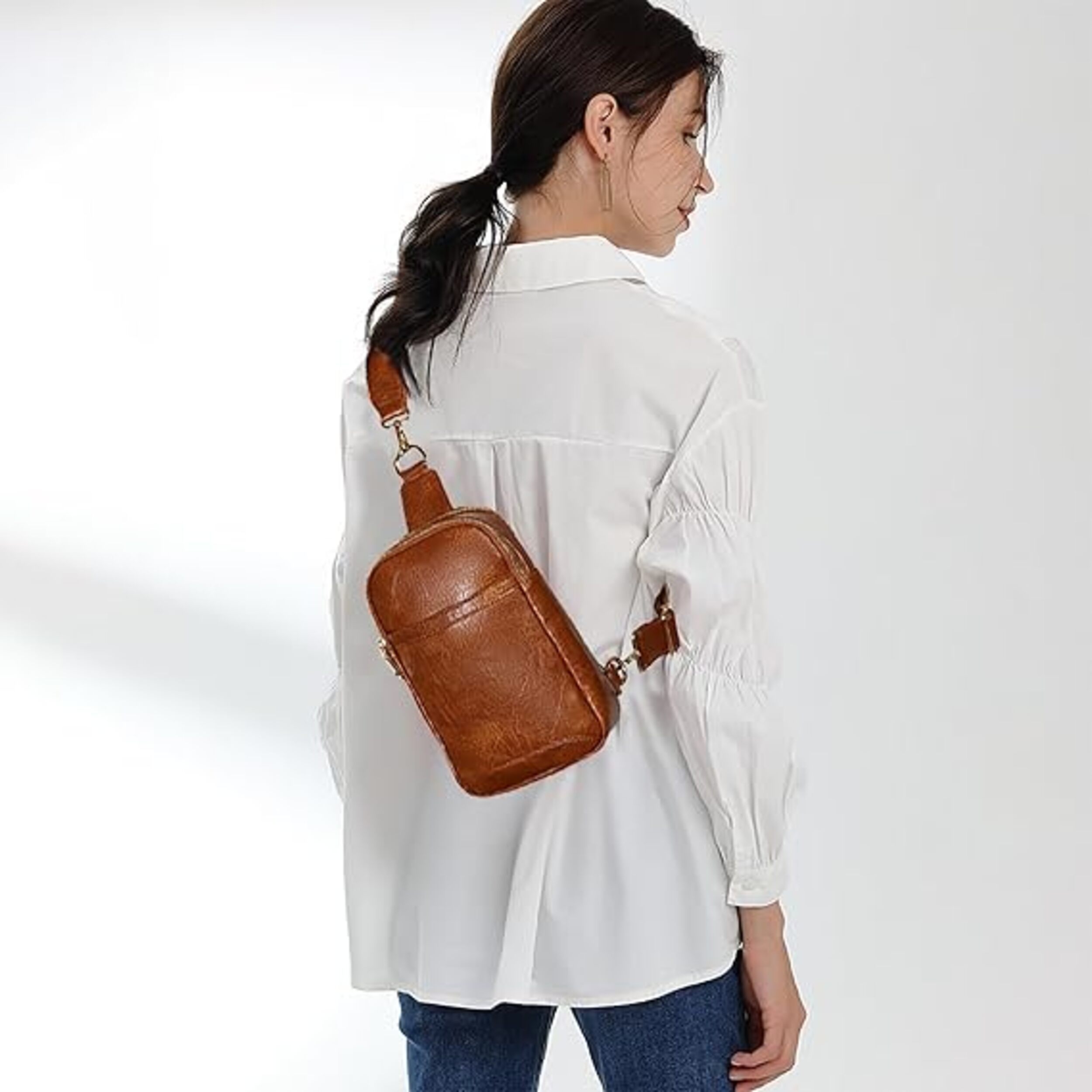 Damen Brusttasche – Stilvolle und praktische Schultertasche für Reisen, Wandern, Radfahren & Shopping