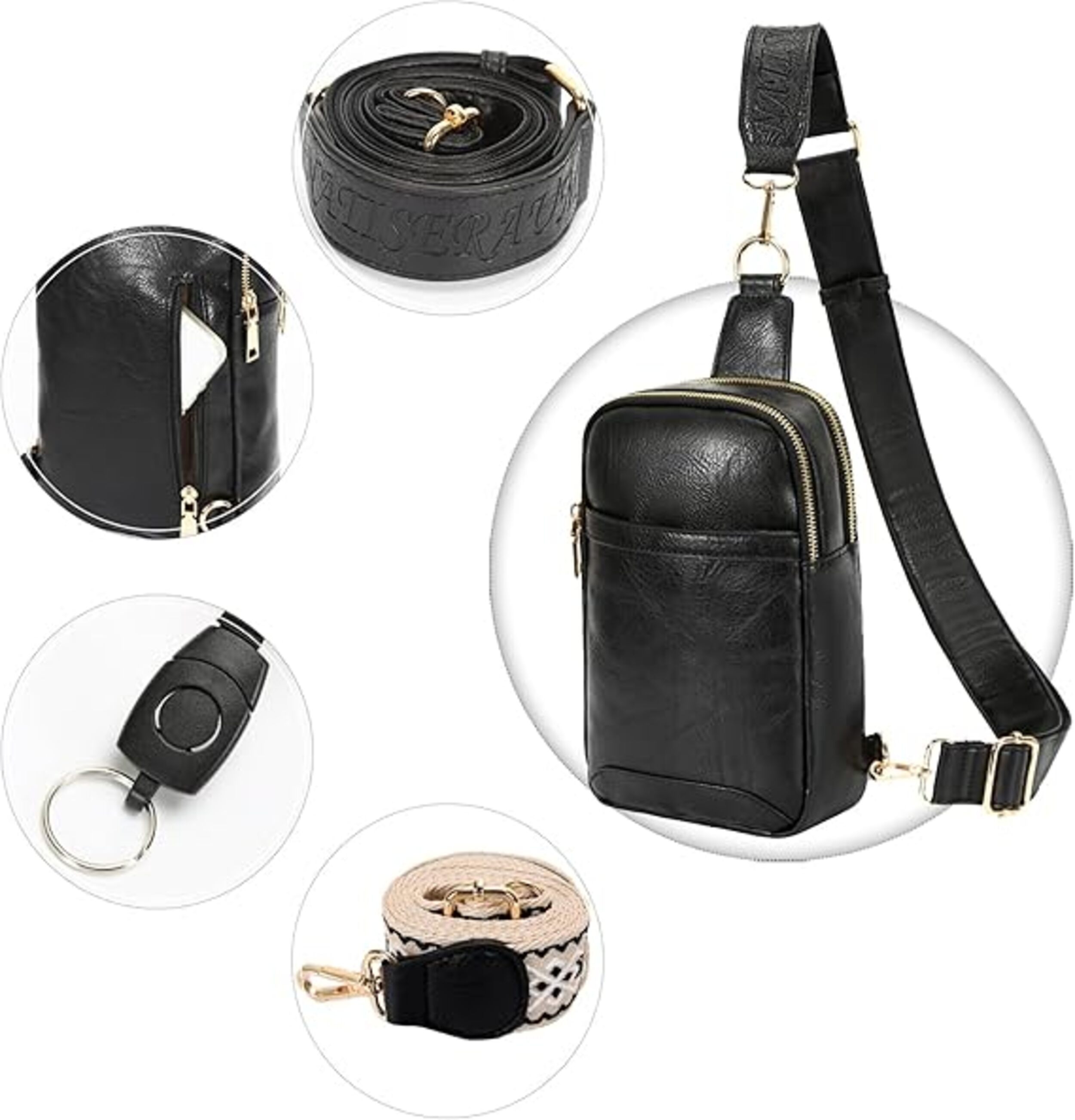 Damen Brusttasche – Stilvolle und praktische Schultertasche für Reisen, Wandern, Radfahren & Shopping
