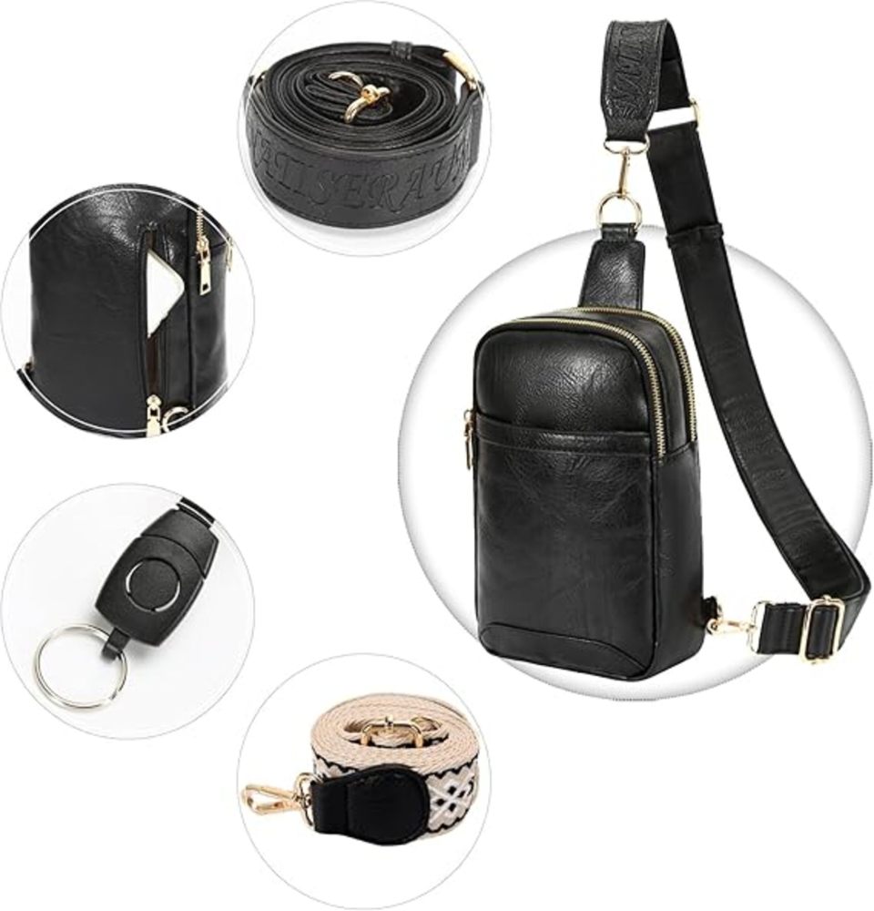 Damen Brusttasche – Stilvolle und praktische Schultertasche für Reisen, Wandern, Radfahren & Shopping