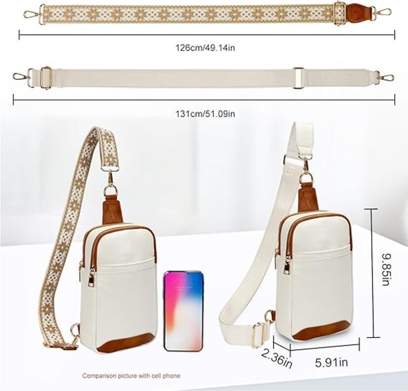 Damen Brusttasche – Stilvolle und praktische Schultertasche für Reisen, Wandern, Radfahren & Shopping