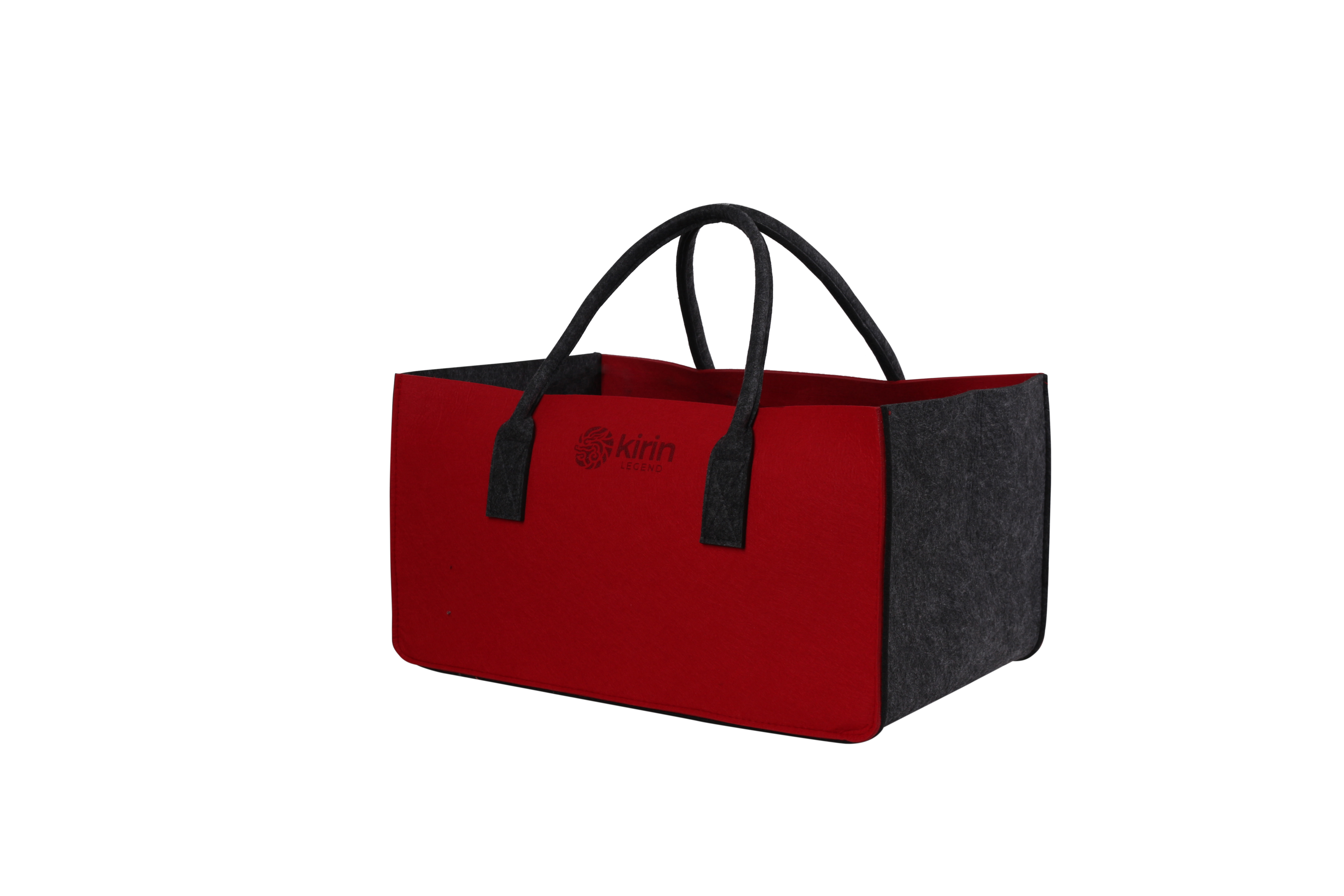 Kirin KULT Filz-Tasche Hochwertige Einkaufstasche, Strandtasche，Badetasche, Henkeltasche，Zeitungskorb, Filzkorb, Einkaufskorb, Kaminholztasche， Zeitungsständer auch für Garten Picknick Strand，vielseitige Tragetasche zur Spielzeug Aufbewahrung Handtasche