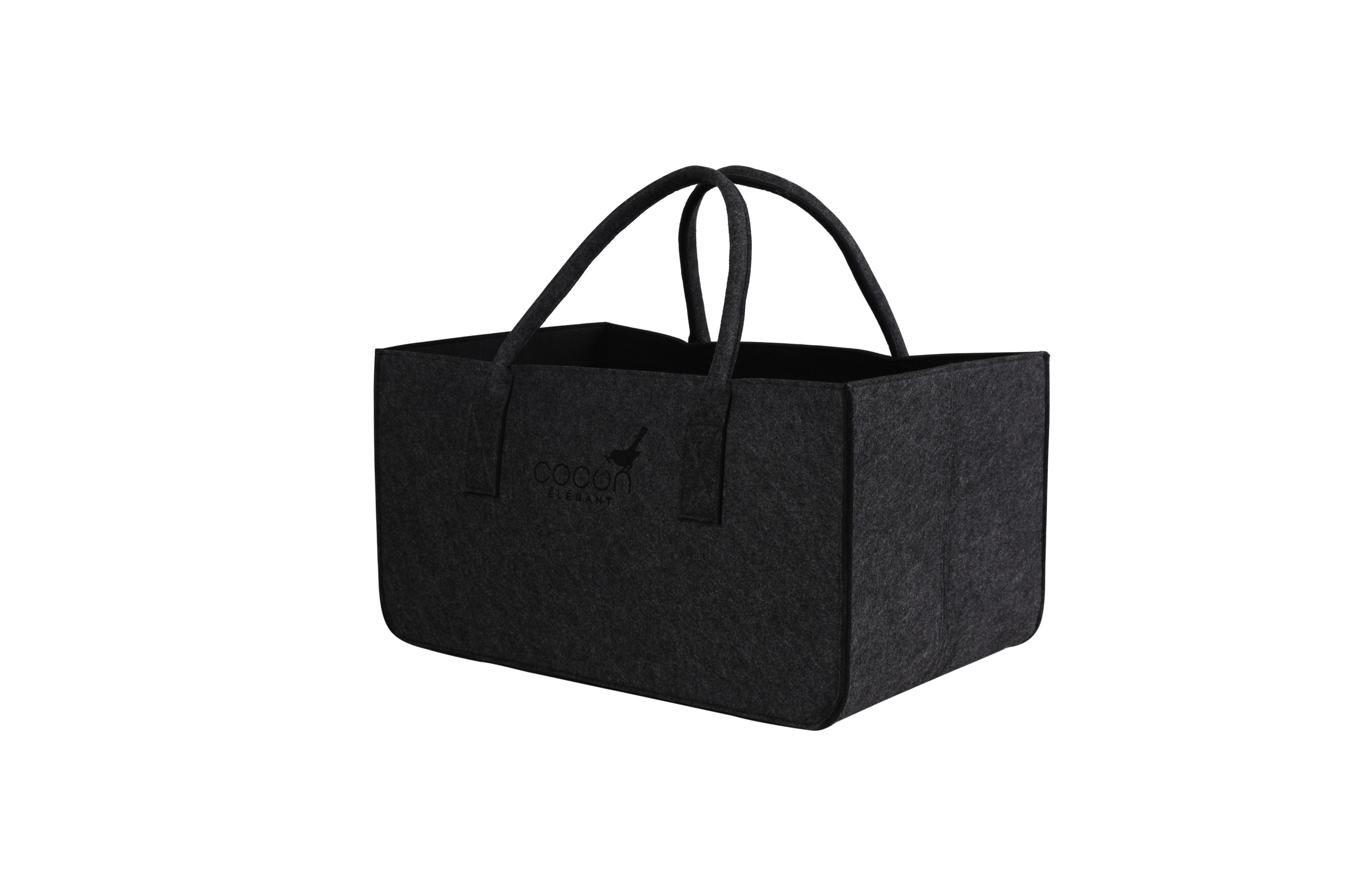 COCON KULT Filz-Tasche Hochwertige Einkaufstasche, Strandtasche，Badetasche, Henkeltasche，Zeitungskorb, Filzkorb, Einkaufskorb, Kaminholztasche， Zeitungsständer auch für Garten Picknick Strand，vielseitige Tragetasche zur Spielzeug Aufbewahrung Handtasche