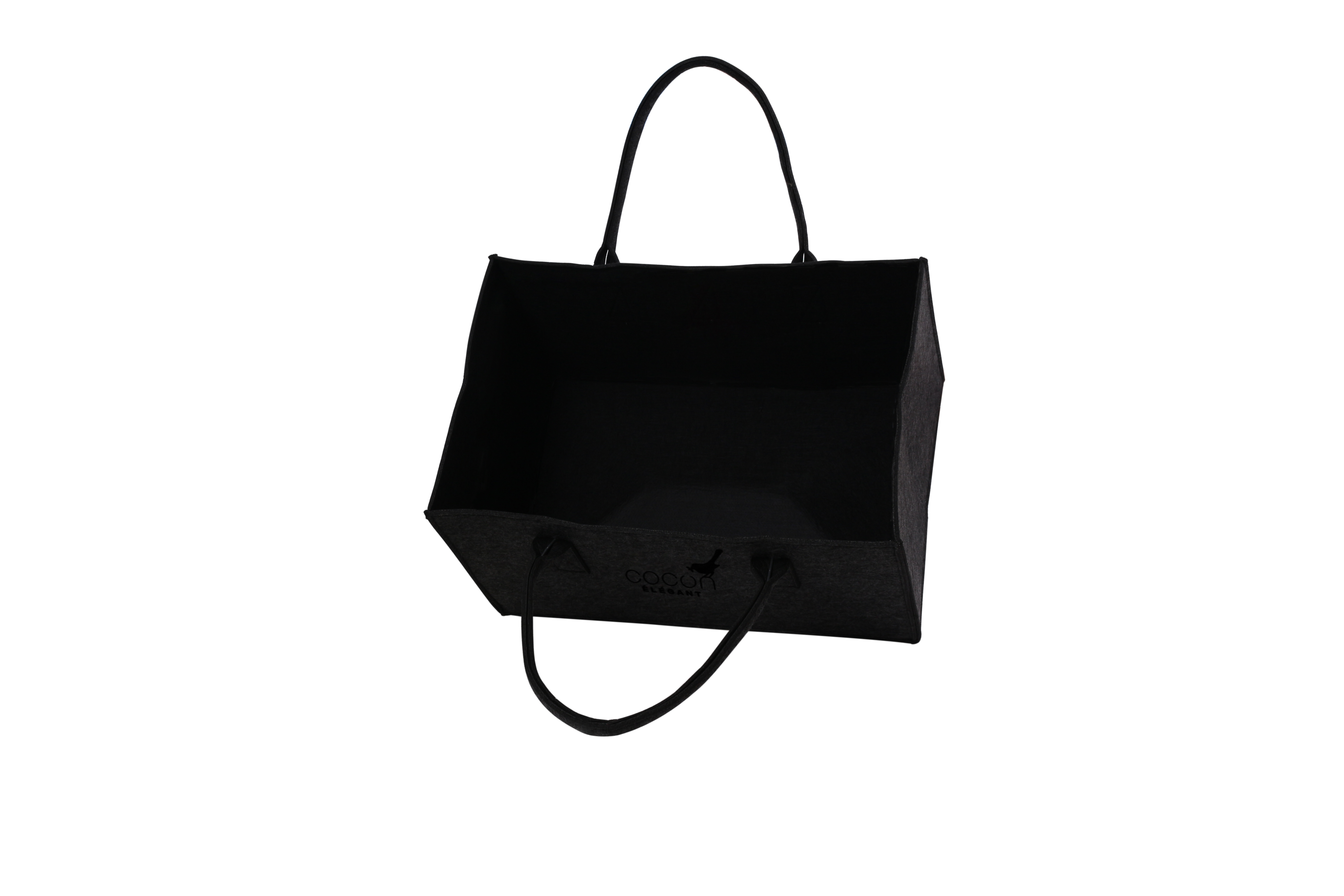 COCON KULT Filz-Tasche Hochwertige Einkaufstasche, Strandtasche，Badetasche, Henkeltasche，Zeitungskorb, Filzkorb, Einkaufskorb, Kaminholztasche， Zeitungsständer auch für Garten Picknick Strand，vielseitige Tragetasche zur Spielzeug Aufbewahrung Handtasche