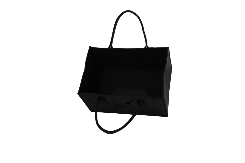 COCON KULT Filz-Tasche Hochwertige Einkaufstasche, Strandtasche，Badetasche, Henkeltasche，Zeitungskorb, Filzkorb, Einkaufskorb, Kaminholztasche， Zeitungsständer auch für Garten Picknick Strand，vielseitige Tragetasche zur Spielzeug Aufbewahrung Handtasche
