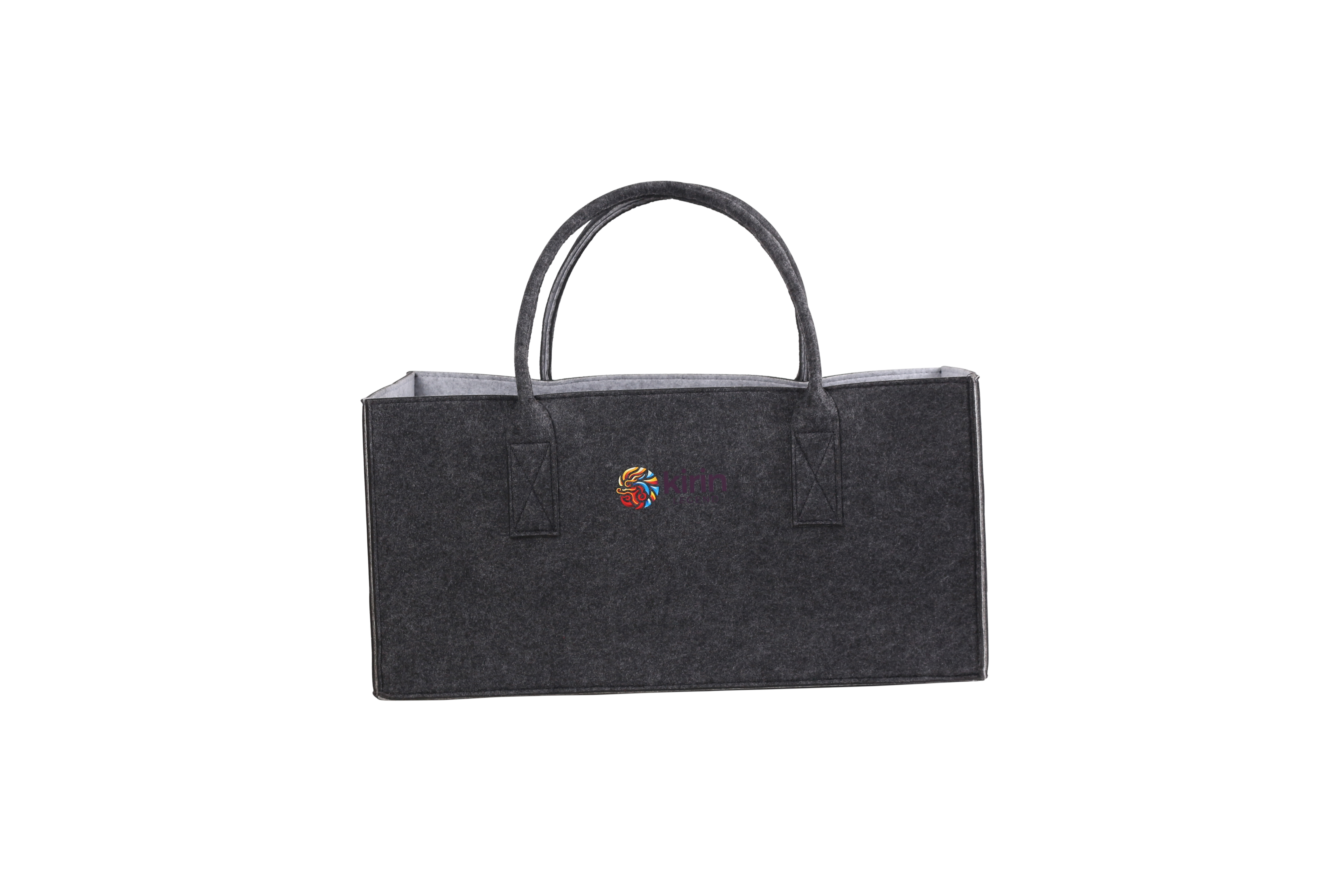 Kirin KULT Filz-Tasche Hochwertige Einkaufstasche, Strandtasche，Badetasche, Henkeltasche，Zeitungskorb, Filzkorb, Einkaufskorb, Kaminholztasche， Zeitungsständer auch für Garten Picknick Strand，vielseitige Tragetasche zur Spielzeug Aufbewahrung Handtasche
