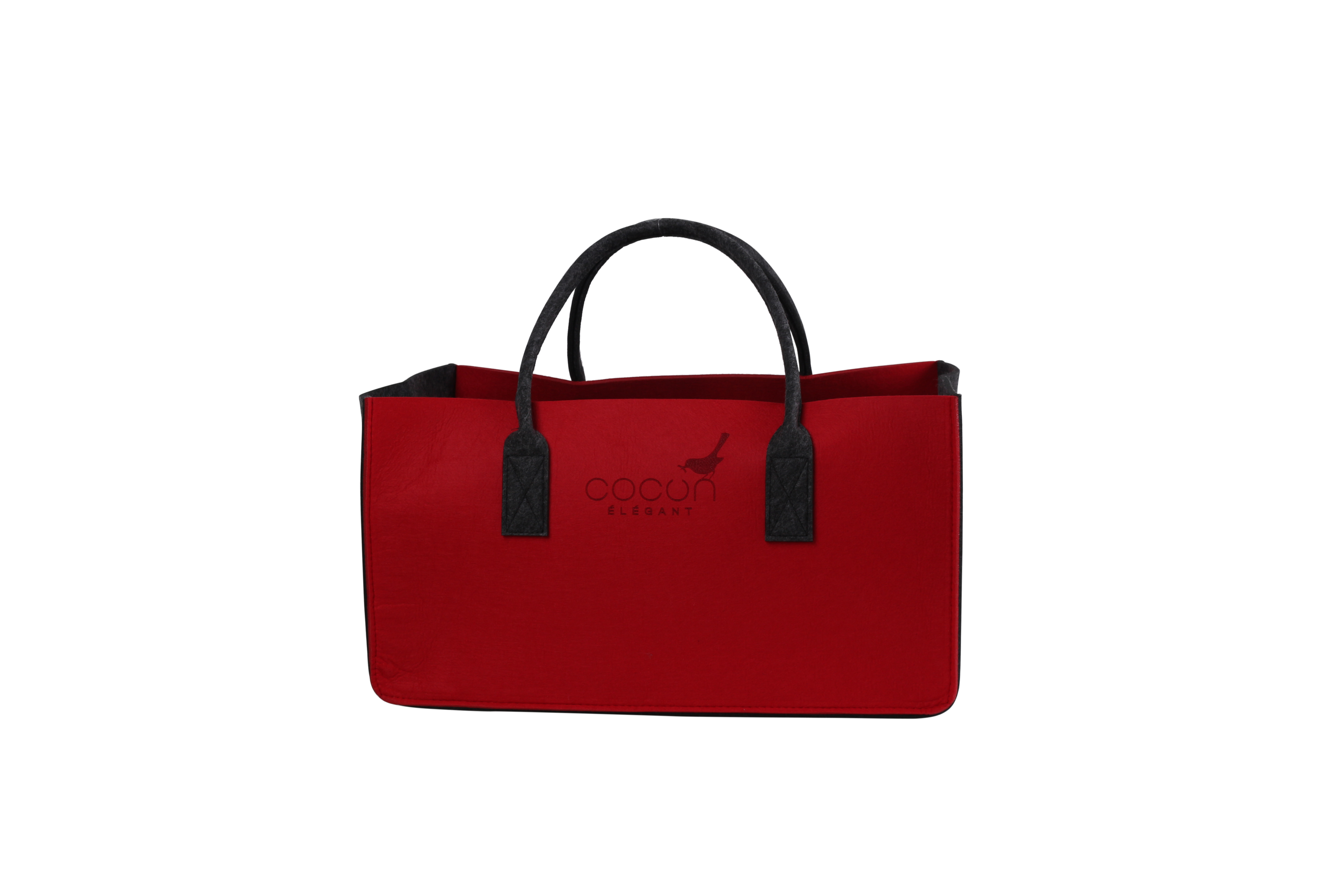 COCON KULT Filz-Tasche Hochwertige Einkaufstasche, Strandtasche，Badetasche, Henkeltasche，Zeitungskorb, Filzkorb, Einkaufskorb, Kaminholztasche， Zeitungsständer auch für Garten Picknick Strand，vielseitige Tragetasche zur Spielzeug Aufbewahrung Handtasche