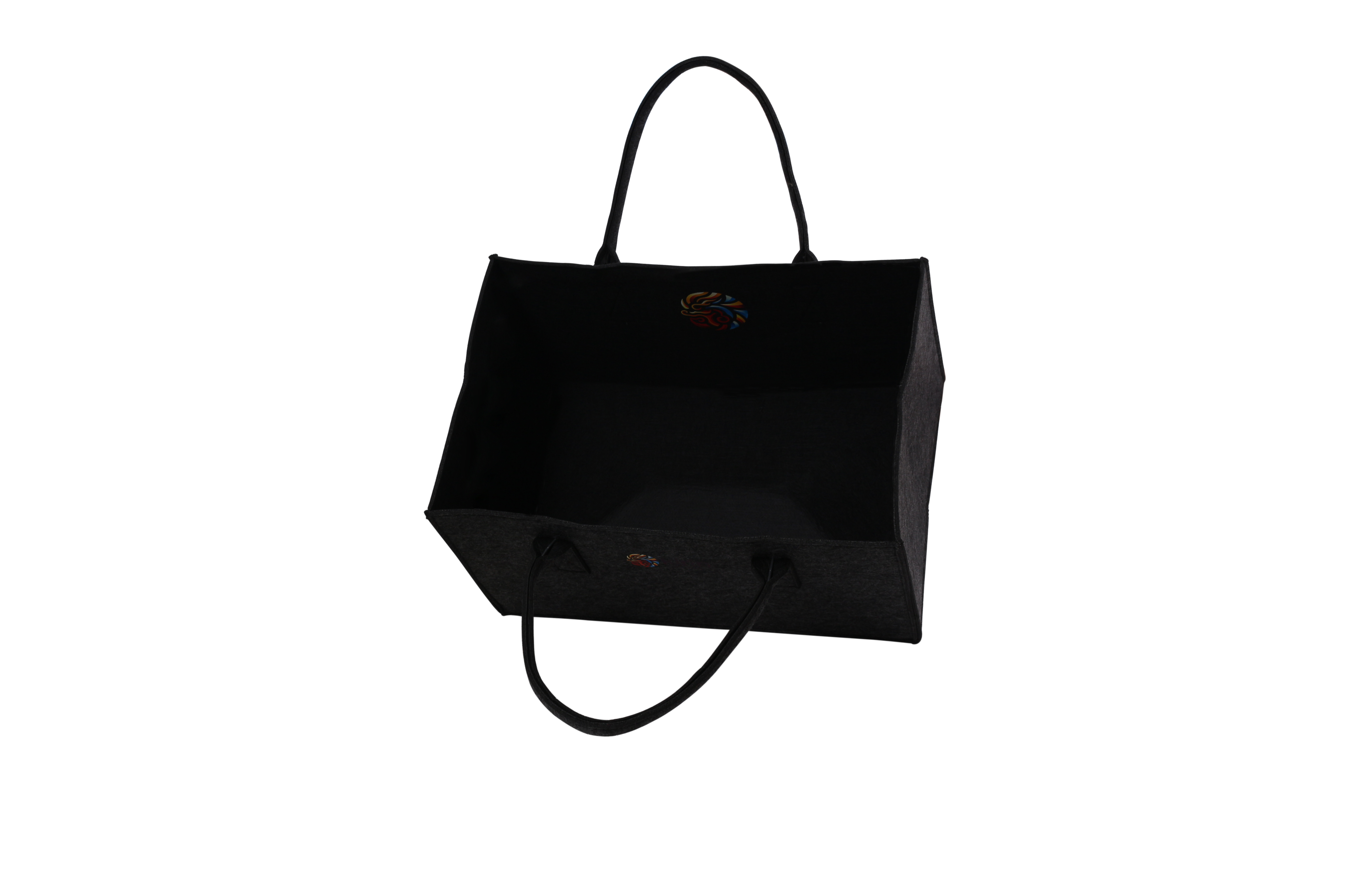 Kirin KULT Filz-Tasche Hochwertige Einkaufstasche, Strandtasche，Badetasche, Henkeltasche，Zeitungskorb, Filzkorb, Einkaufskorb, Kaminholztasche， Zeitungsständer auch für Garten Picknick Strand，vielseitige Tragetasche zur Spielzeug Aufbewahrung Handtasche