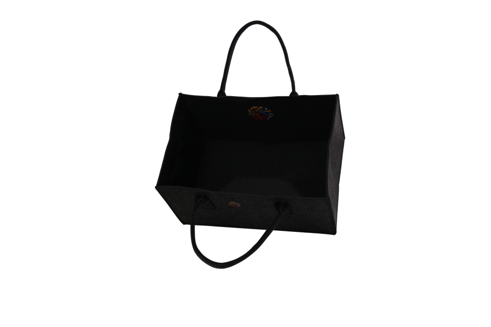 Kirin KULT Filz-Tasche Hochwertige Einkaufstasche, Strandtasche，Badetasche, Henkeltasche，Zeitungskorb, Filzkorb, Einkaufskorb, Kaminholztasche， Zeitungsständer auch für Garten Picknick Strand，vielseitige Tragetasche zur Spielzeug Aufbewahrung Handtasche