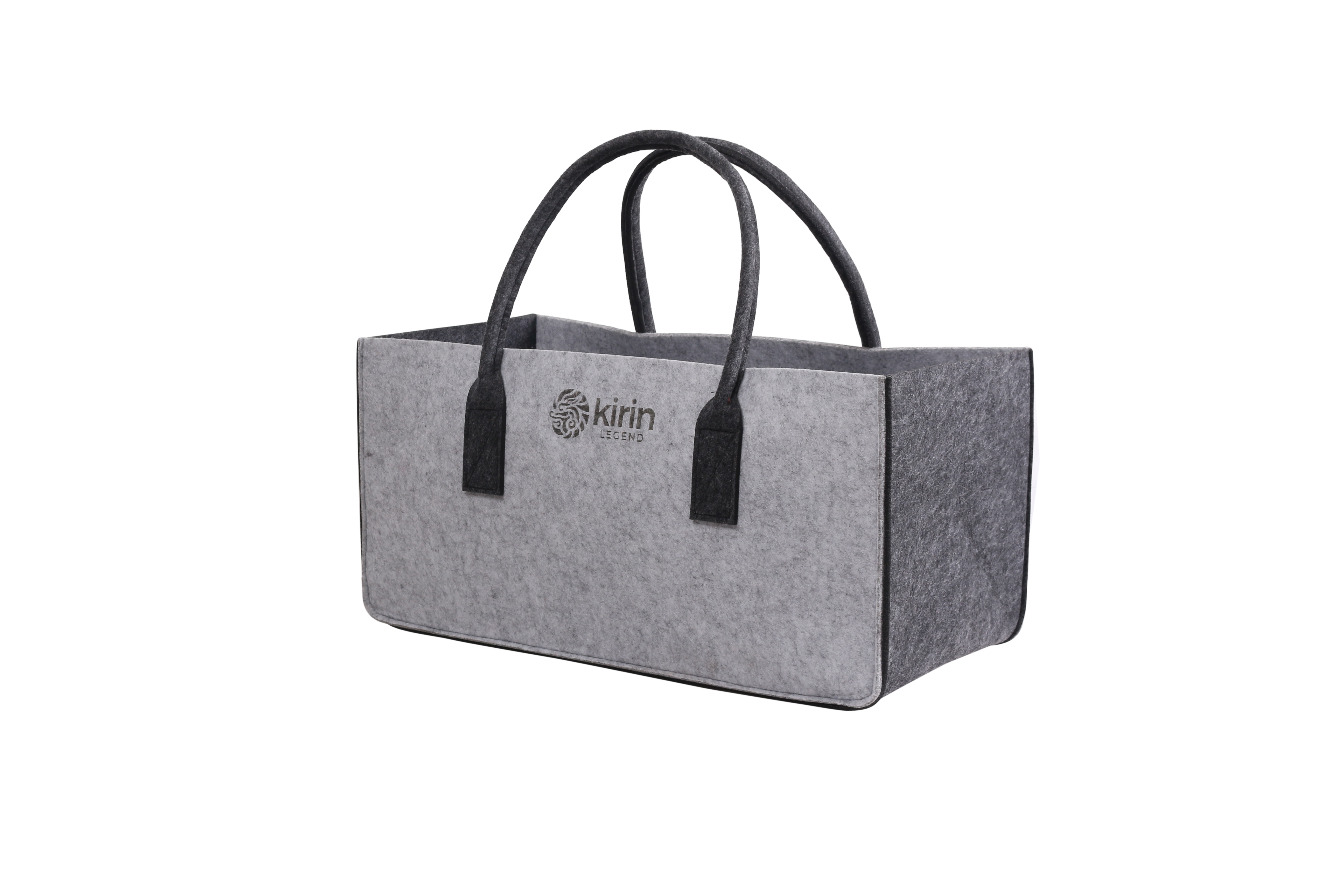 Kirin KULT Filz-Tasche Hochwertige Einkaufstasche, Strandtasche，Badetasche, Henkeltasche，Zeitungskorb, Filzkorb, Einkaufskorb, Kaminholztasche， Zeitungsständer auch für Garten Picknick Strand，vielseitige Tragetasche zur Spielzeug Aufbewahrung Handtasche