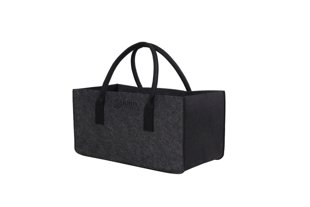 Kirin KULT Filz-Tasche Hochwertige Einkaufstasche, Strandtasche，Badetasche, Henkeltasche，Zeitungskorb, Filzkorb, Einkaufskorb, Kaminholztasche， Zeitungsständer auch für Garten Picknick Strand，vielseitige Tragetasche zur Spielzeug Aufbewahrung Handtasche