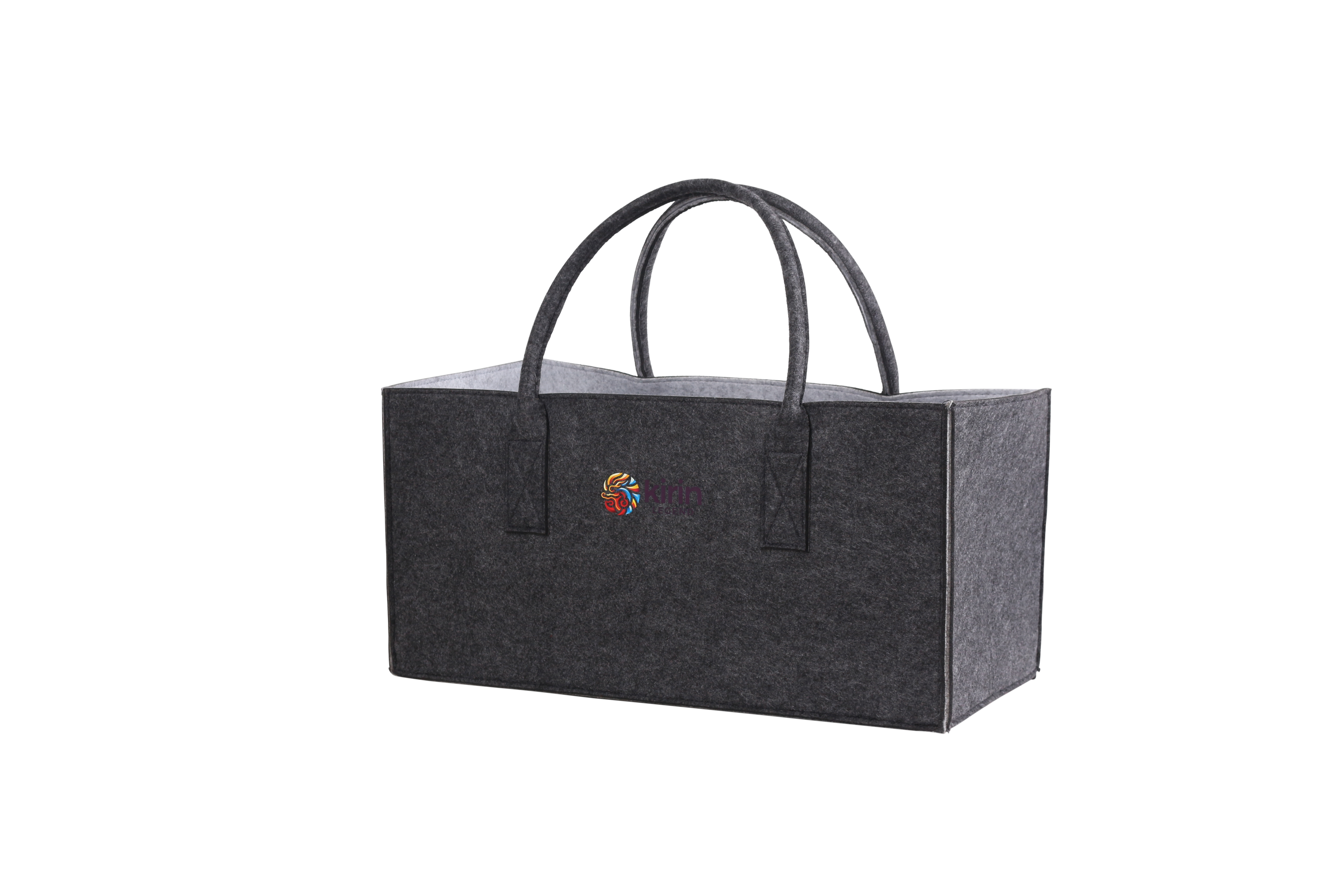 Kirin KULT Filz-Tasche Hochwertige Einkaufstasche, Strandtasche，Badetasche, Henkeltasche，Zeitungskorb, Filzkorb, Einkaufskorb, Kaminholztasche， Zeitungsständer auch für Garten Picknick Strand，vielseitige Tragetasche zur Spielzeug Aufbewahrung Handtasche