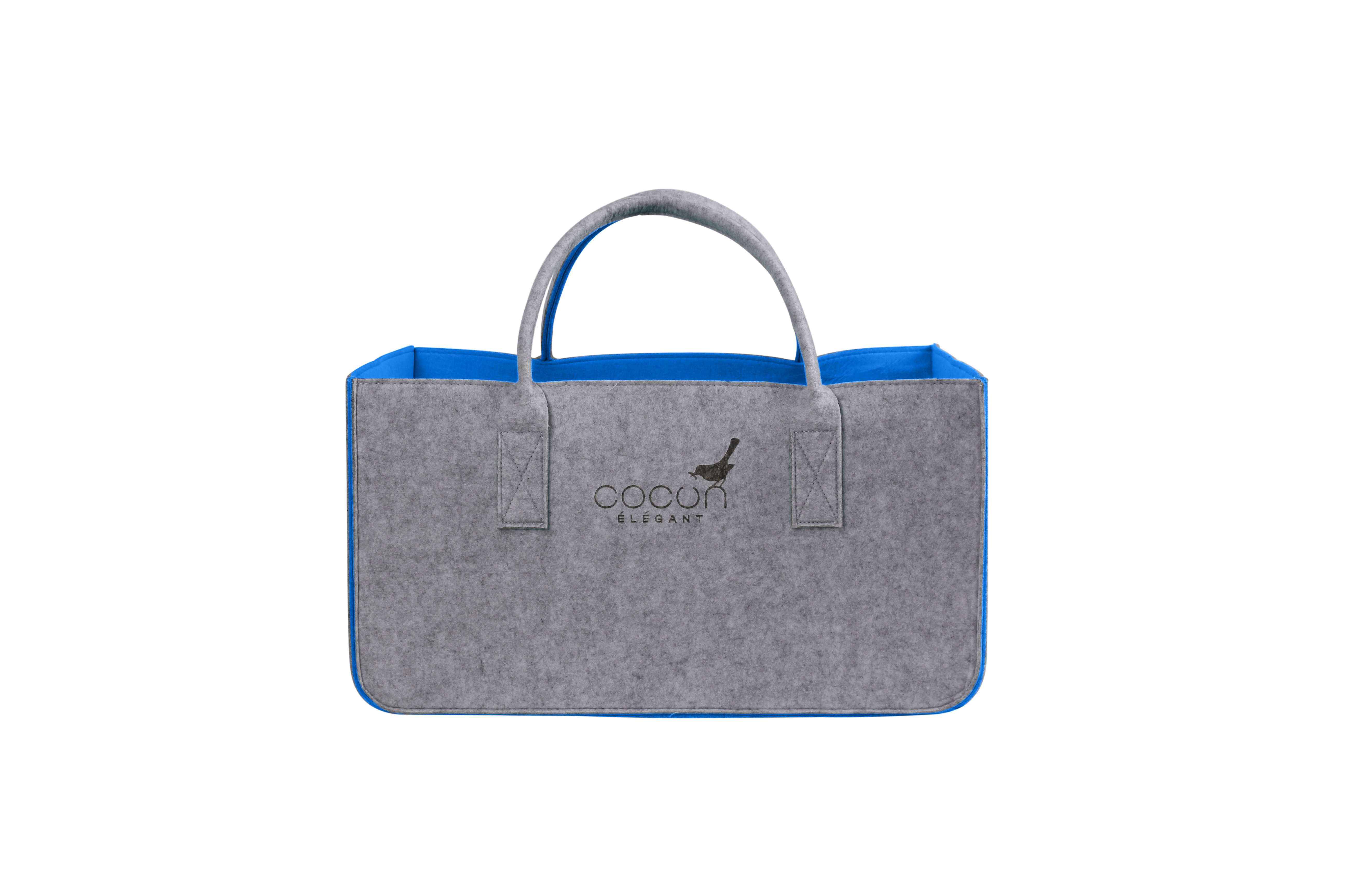 COCON KULT Filz-Tasche Hochwertige Einkaufstasche, Strandtasche，Badetasche, Henkeltasche，Zeitungskorb, Filzkorb, Einkaufskorb, Kaminholztasche， Zeitungsständer auch für Garten Picknick Strand，vielseitige Tragetasche zur Spielzeug Aufbewahrung Handtasche