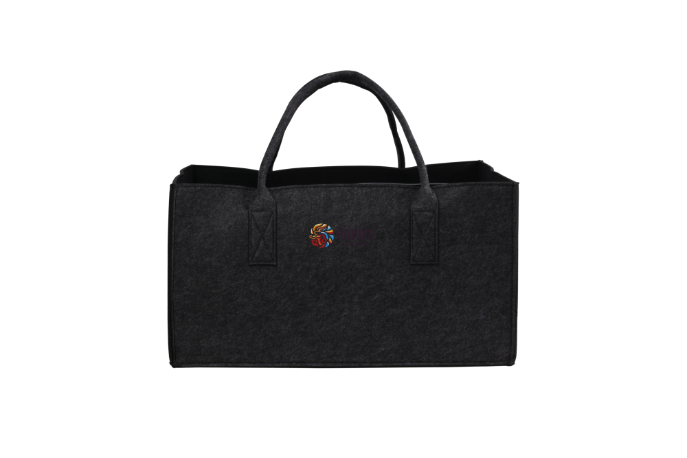 Kirin KULT Filz-Tasche Hochwertige Einkaufstasche, Strandtasche，Badetasche, Henkeltasche，Zeitungskorb, Filzkorb, Einkaufskorb, Kaminholztasche， Zeitungsständer auch für Garten Picknick Strand，vielseitige Tragetasche zur Spielzeug Aufbewahrung Handtasche