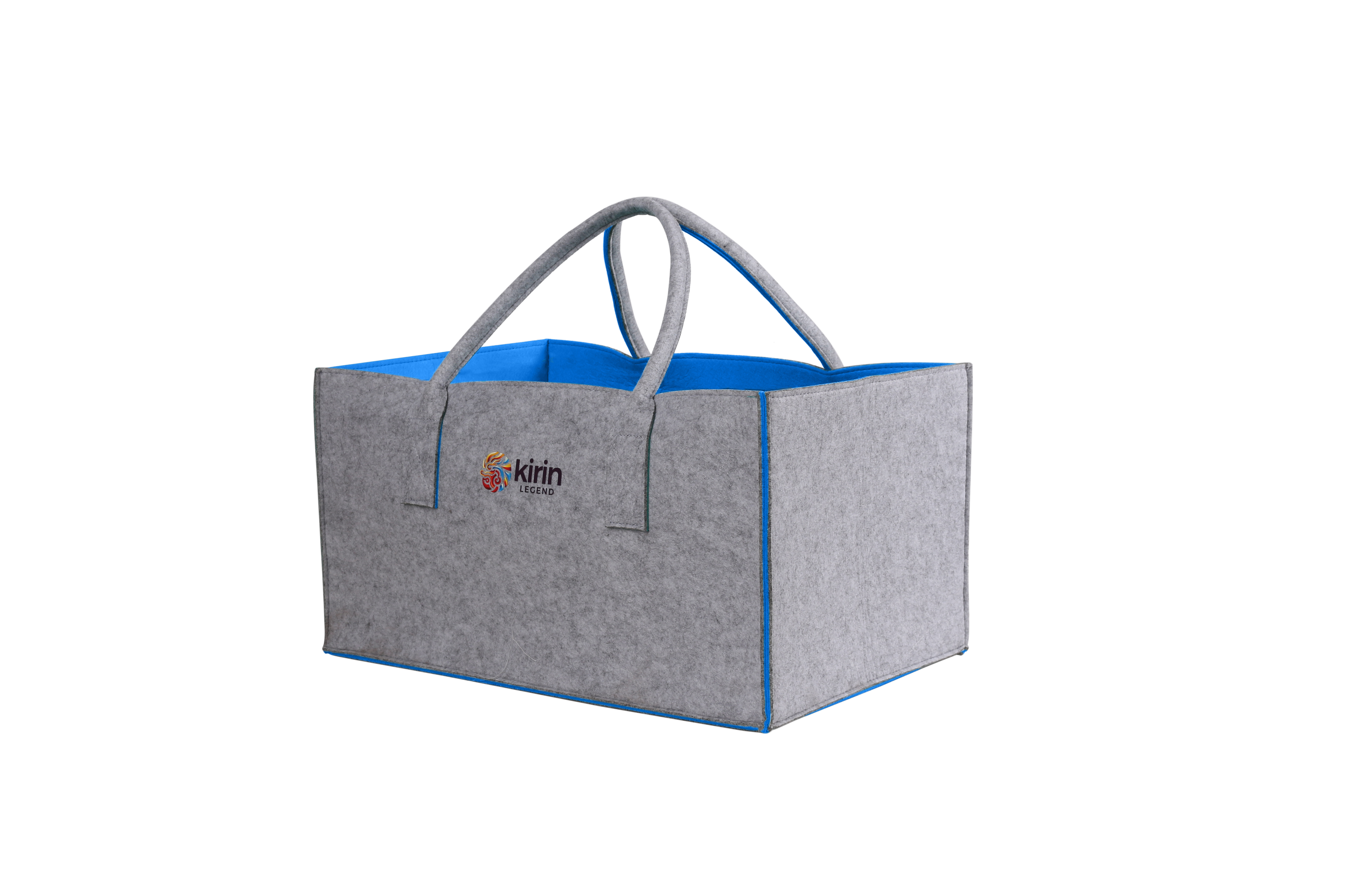 Kirin KULT Filz-Tasche Hochwertige Einkaufstasche, Strandtasche，Badetasche, Henkeltasche，Zeitungskorb, Filzkorb, Einkaufskorb, Kaminholztasche， Zeitungsständer auch für Garten Picknick Strand，vielseitige Tragetasche zur Spielzeug Aufbewahrung Handtasche