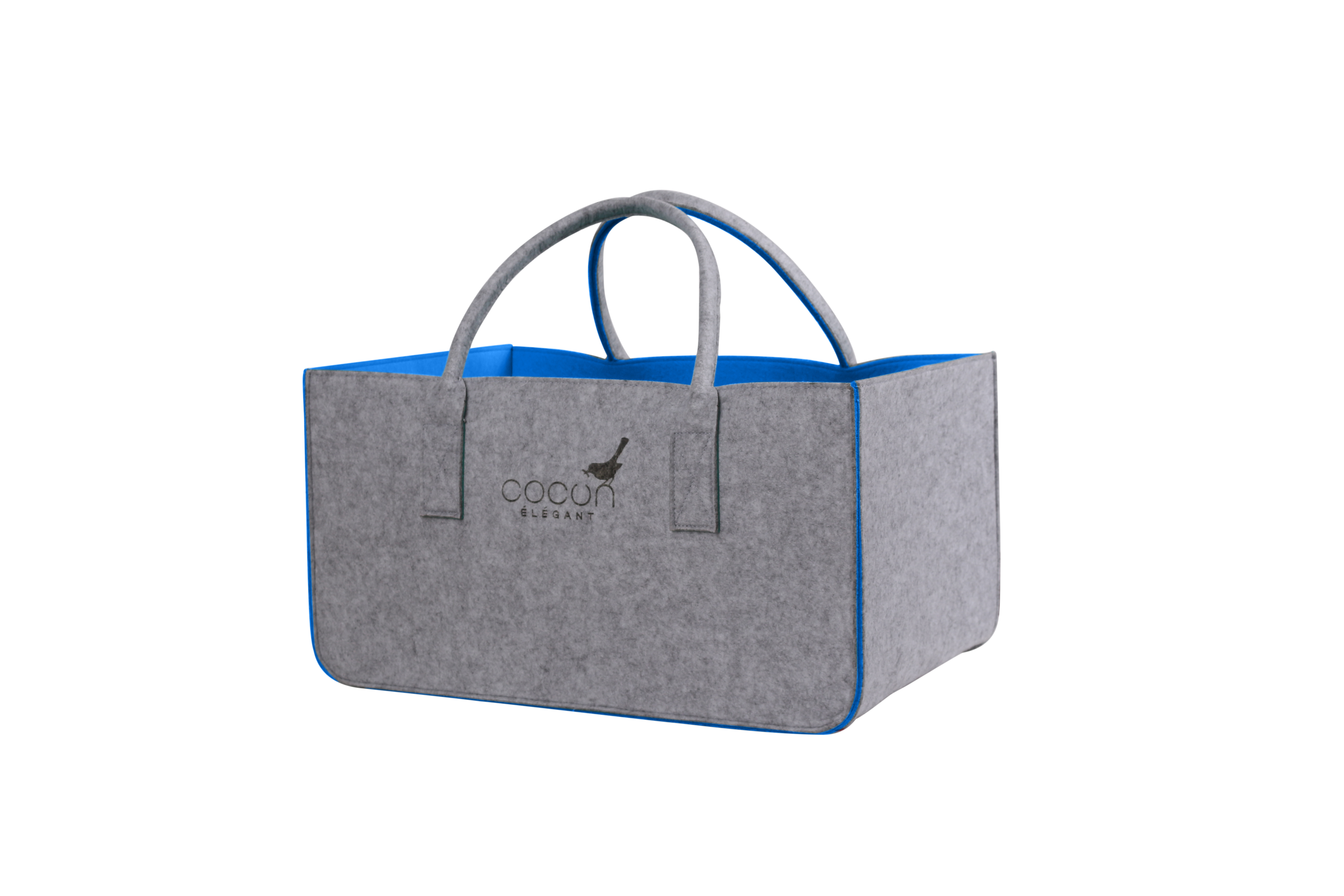COCON KULT Filz-Tasche Hochwertige Einkaufstasche, Strandtasche，Badetasche, Henkeltasche，Zeitungskorb, Filzkorb, Einkaufskorb, Kaminholztasche， Zeitungsständer auch für Garten Picknick Strand，vielseitige Tragetasche zur Spielzeug Aufbewahrung Handtasche