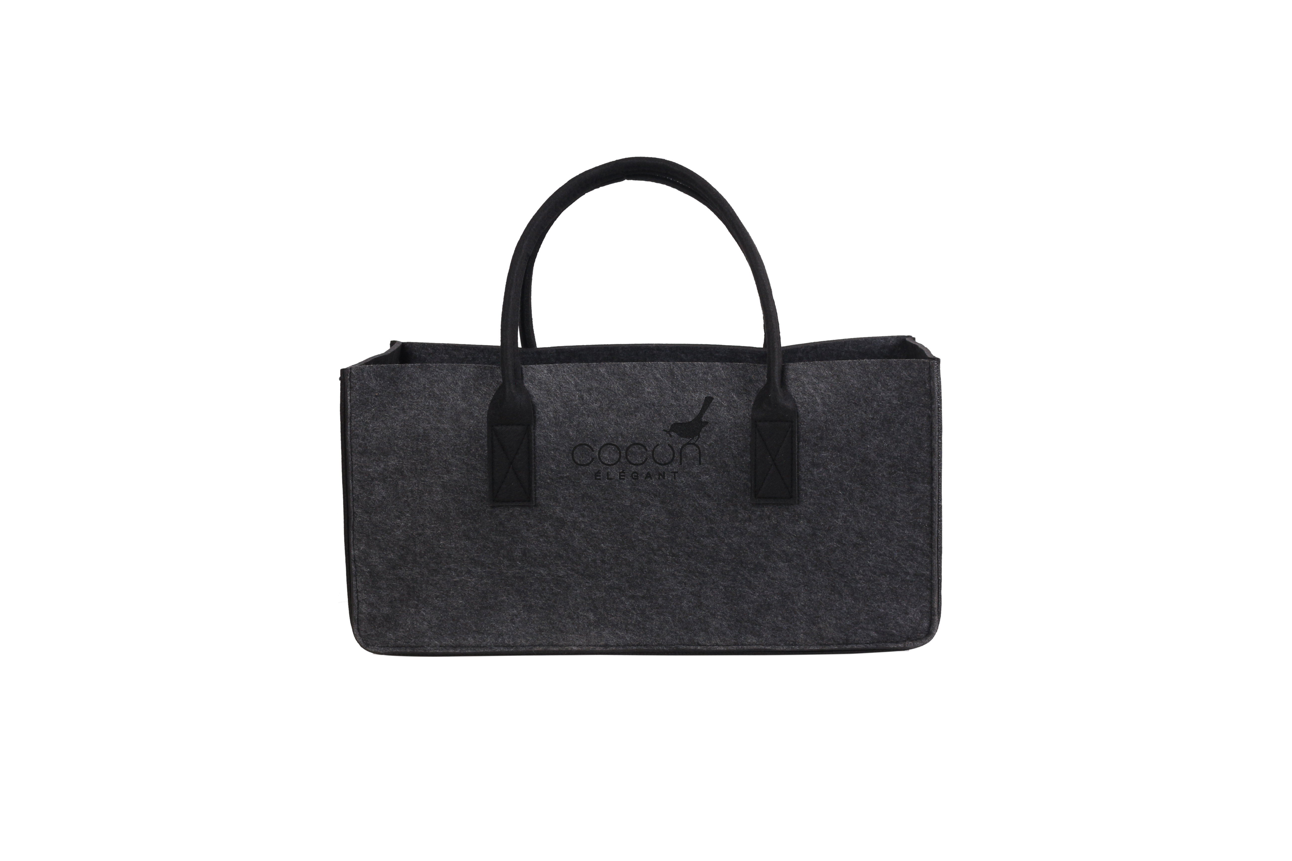 COCON KULT Filz-Tasche Hochwertige Einkaufstasche, Strandtasche，Badetasche, Henkeltasche，Zeitungskorb, Filzkorb, Einkaufskorb, Kaminholztasche， Zeitungsständer auch für Garten Picknick Strand，vielseitige Tragetasche zur Spielzeug Aufbewahrung Handtasche