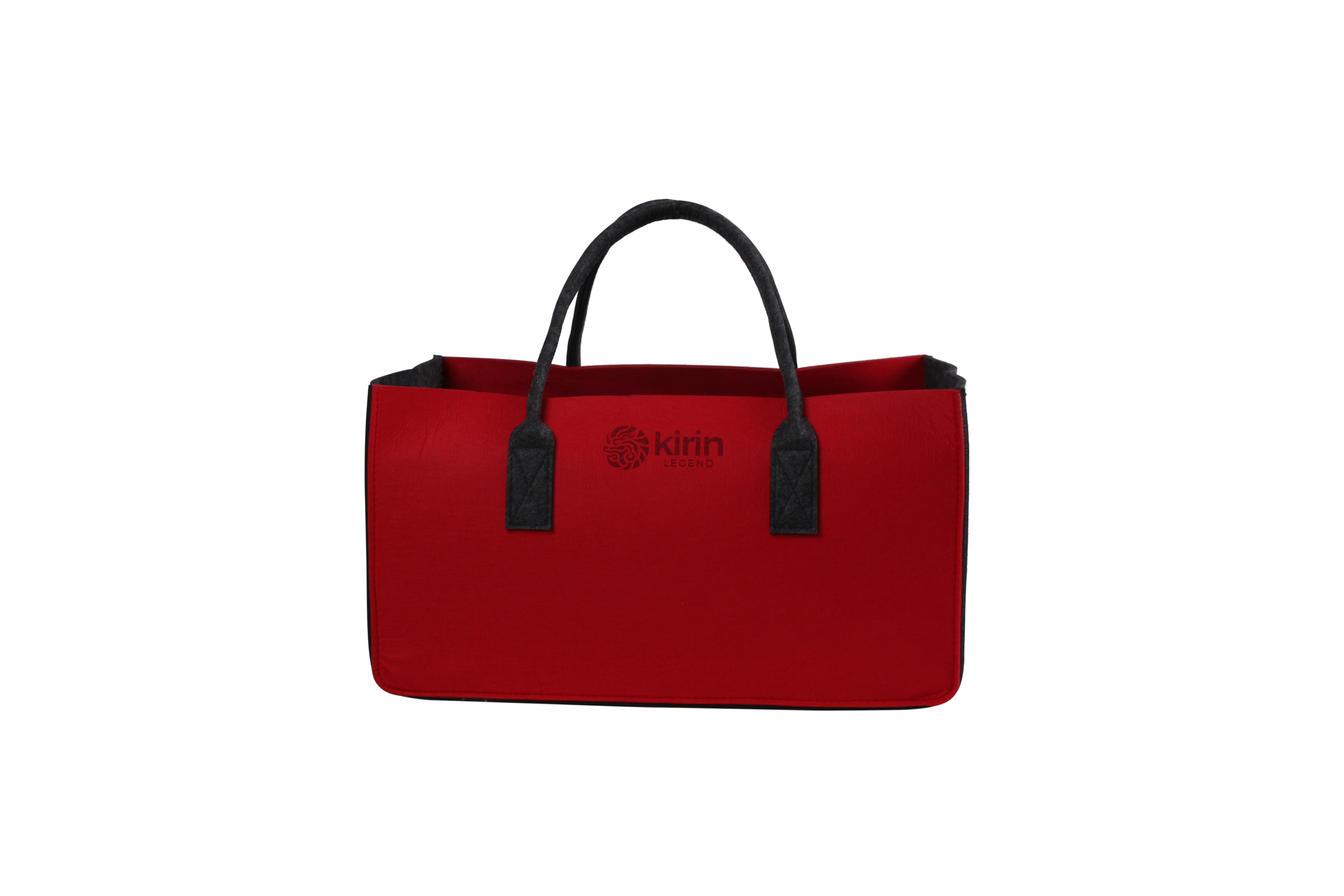 Kirin KULT Filz-Tasche Hochwertige Einkaufstasche, Strandtasche，Badetasche, Henkeltasche，Zeitungskorb, Filzkorb, Einkaufskorb, Kaminholztasche， Zeitungsständer auch für Garten Picknick Strand，vielseitige Tragetasche zur Spielzeug Aufbewahrung Handtasche