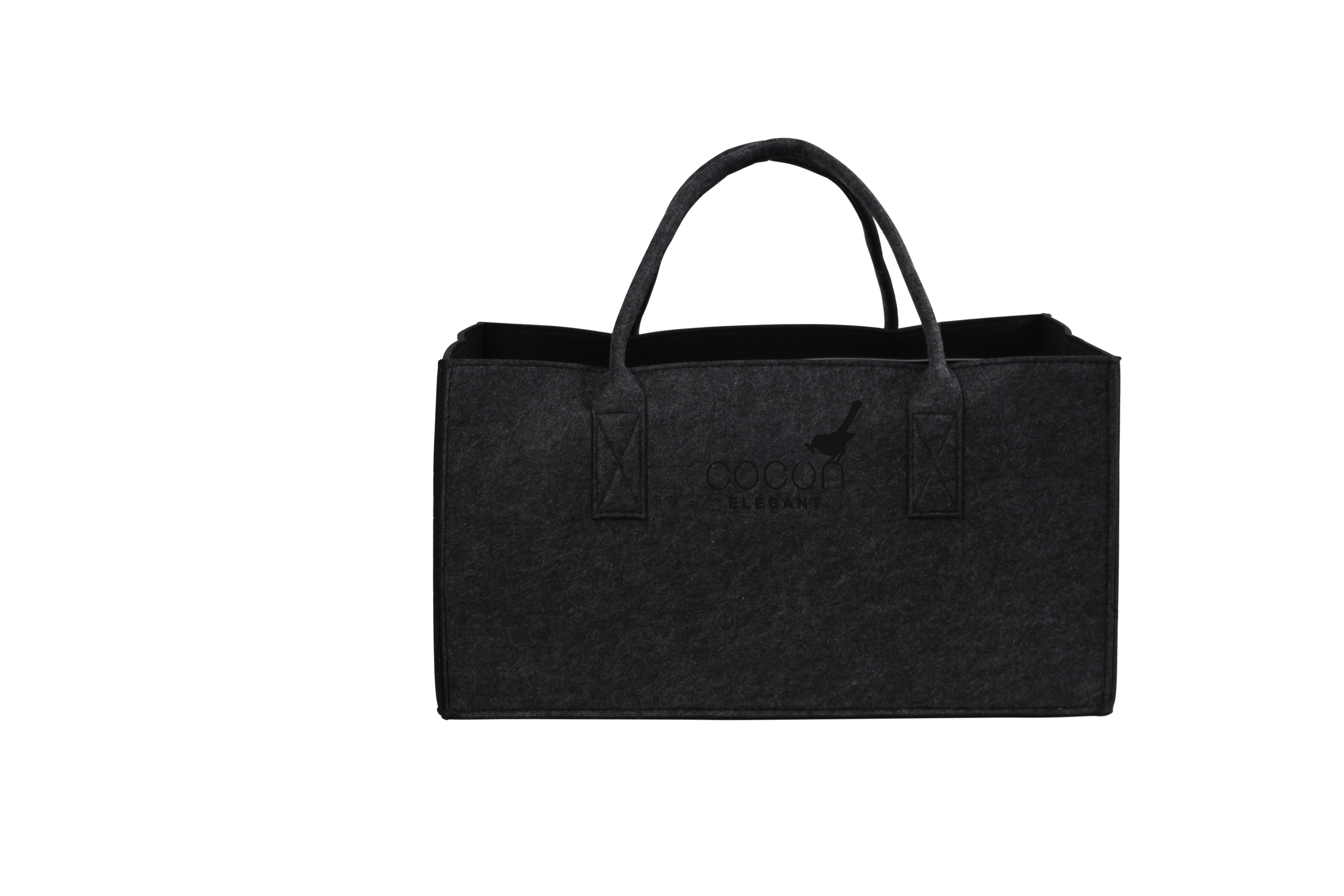 COCON KULT Filz-Tasche Hochwertige Einkaufstasche, Strandtasche，Badetasche, Henkeltasche，Zeitungskorb, Filzkorb, Einkaufskorb, Kaminholztasche， Zeitungsständer auch für Garten Picknick Strand，vielseitige Tragetasche zur Spielzeug Aufbewahrung Handtasche