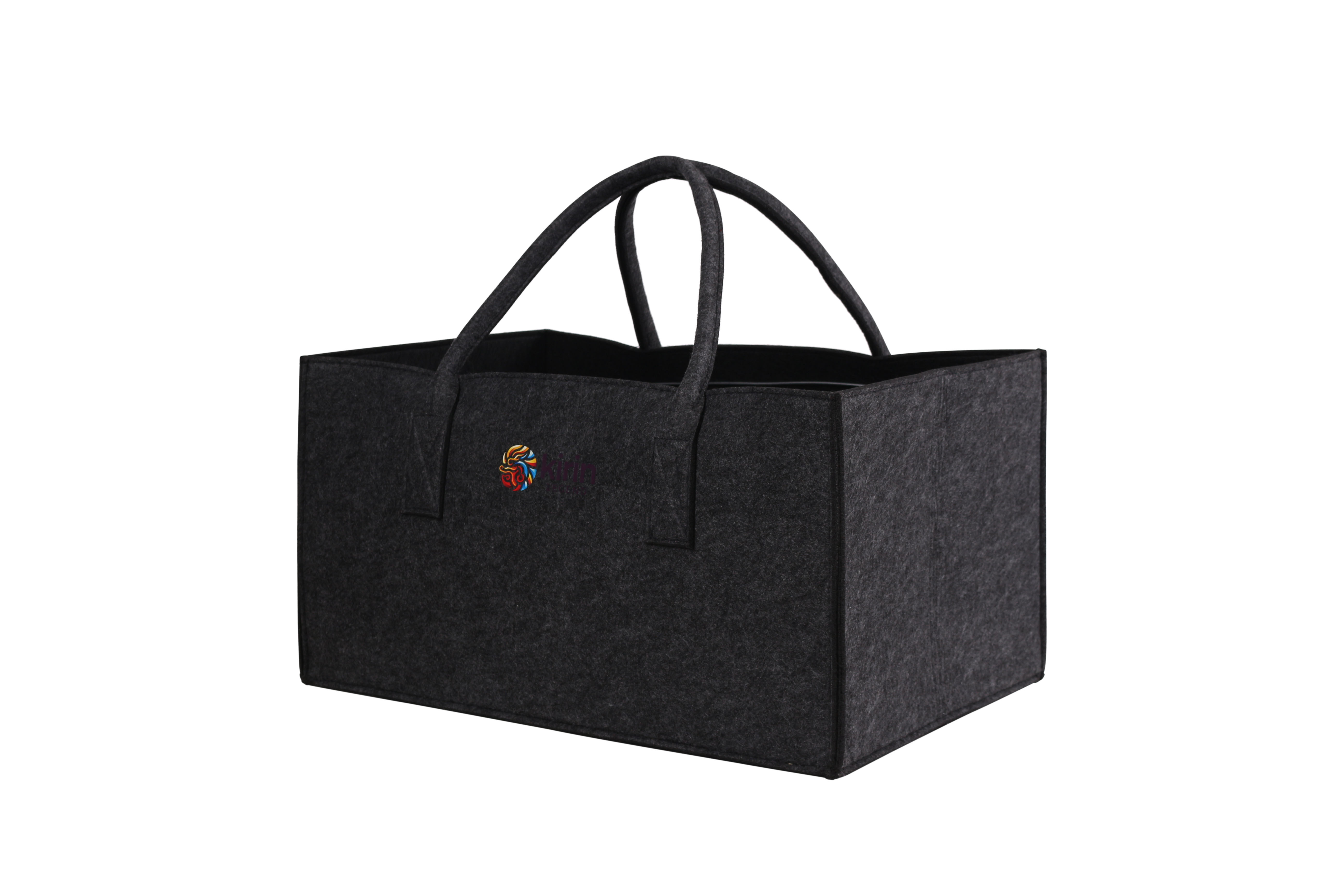Kirin KULT Filz-Tasche Hochwertige Einkaufstasche, Strandtasche，Badetasche, Henkeltasche，Zeitungskorb, Filzkorb, Einkaufskorb, Kaminholztasche， Zeitungsständer auch für Garten Picknick Strand，vielseitige Tragetasche zur Spielzeug Aufbewahrung Handtasche