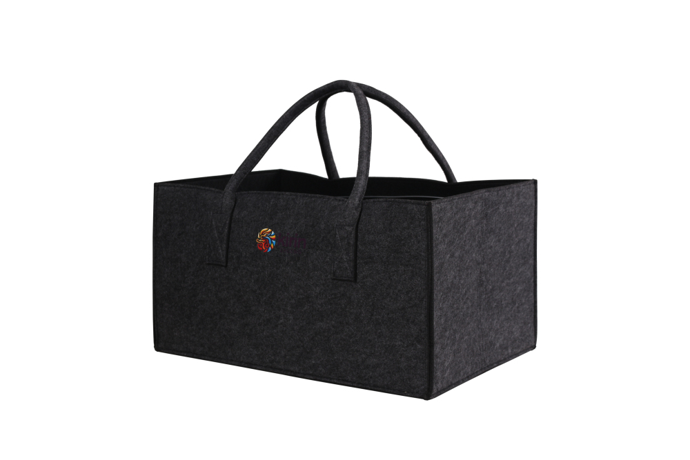 Kirin KULT Filz-Tasche Hochwertige Einkaufstasche, Strandtasche，Badetasche, Henkeltasche，Zeitungskorb, Filzkorb, Einkaufskorb, Kaminholztasche， Zeitungsständer auch für Garten Picknick Strand，vielseitige Tragetasche zur Spielzeug Aufbewahrung Handtasche