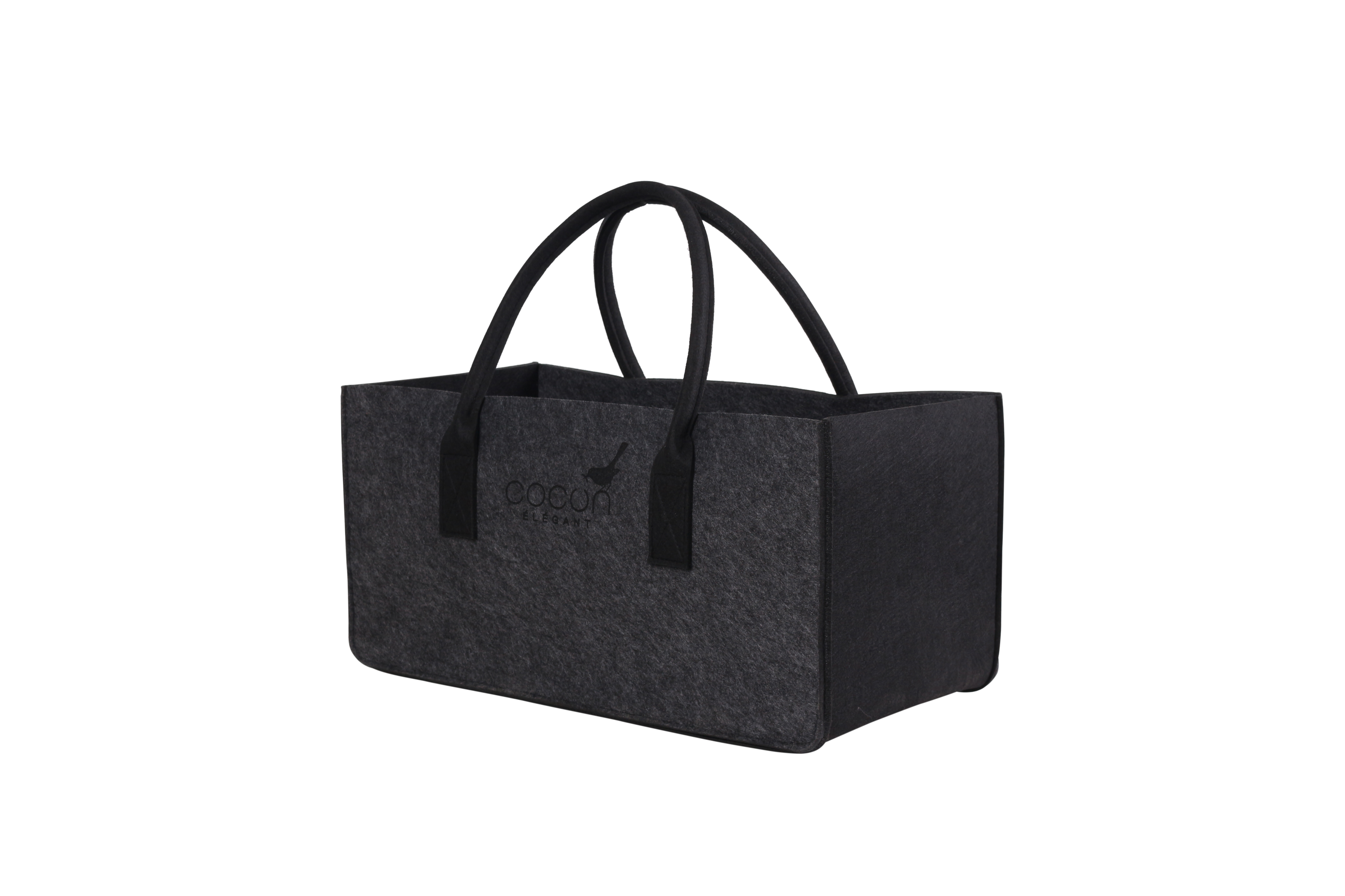 COCON KULT Filz-Tasche Hochwertige Einkaufstasche, Strandtasche，Badetasche, Henkeltasche，Zeitungskorb, Filzkorb, Einkaufskorb, Kaminholztasche， Zeitungsständer auch für Garten Picknick Strand，vielseitige Tragetasche zur Spielzeug Aufbewahrung Handtasche