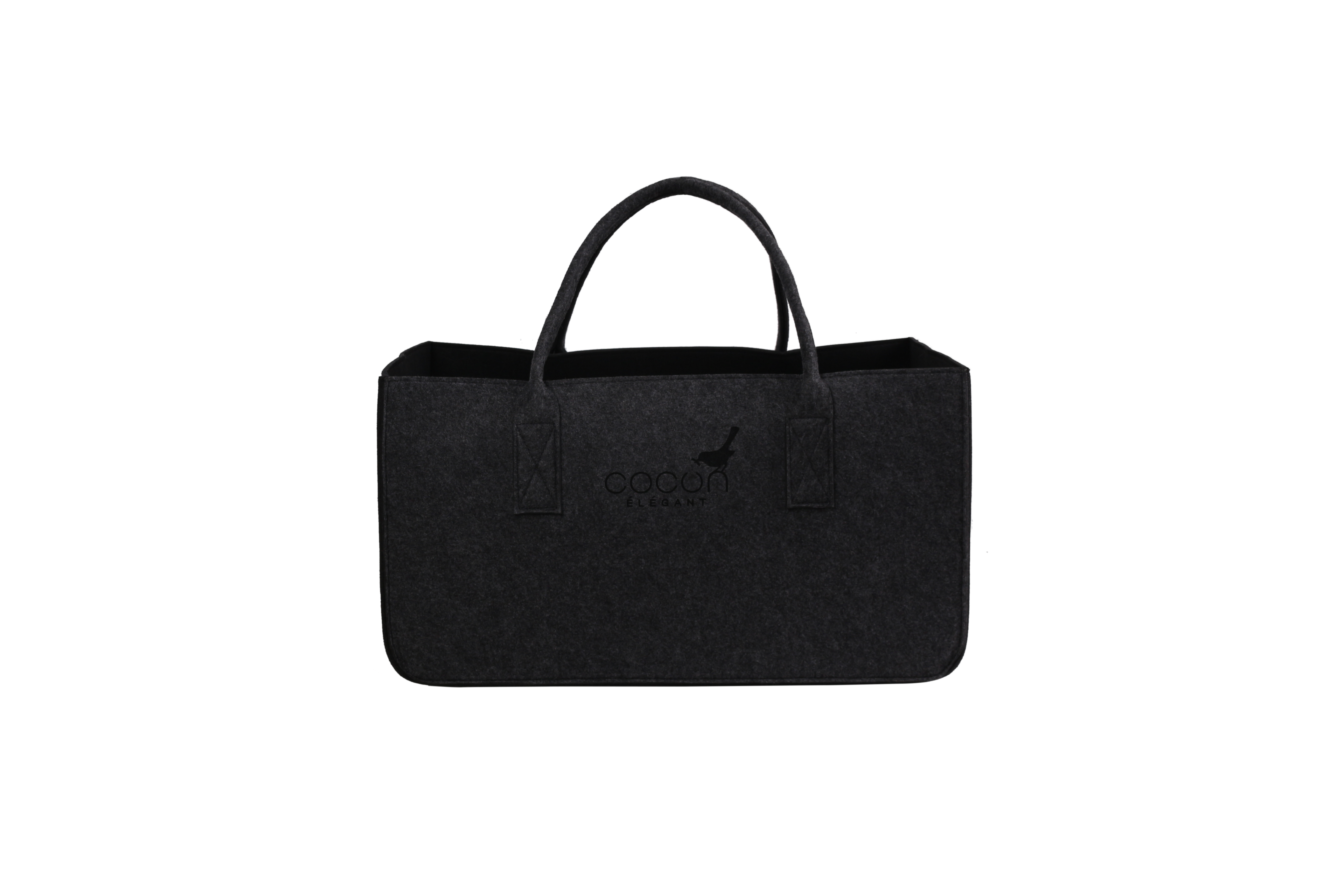 COCON KULT Filz-Tasche Hochwertige Einkaufstasche, Strandtasche，Badetasche, Henkeltasche，Zeitungskorb, Filzkorb, Einkaufskorb, Kaminholztasche， Zeitungsständer auch für Garten Picknick Strand，vielseitige Tragetasche zur Spielzeug Aufbewahrung Handtasche
