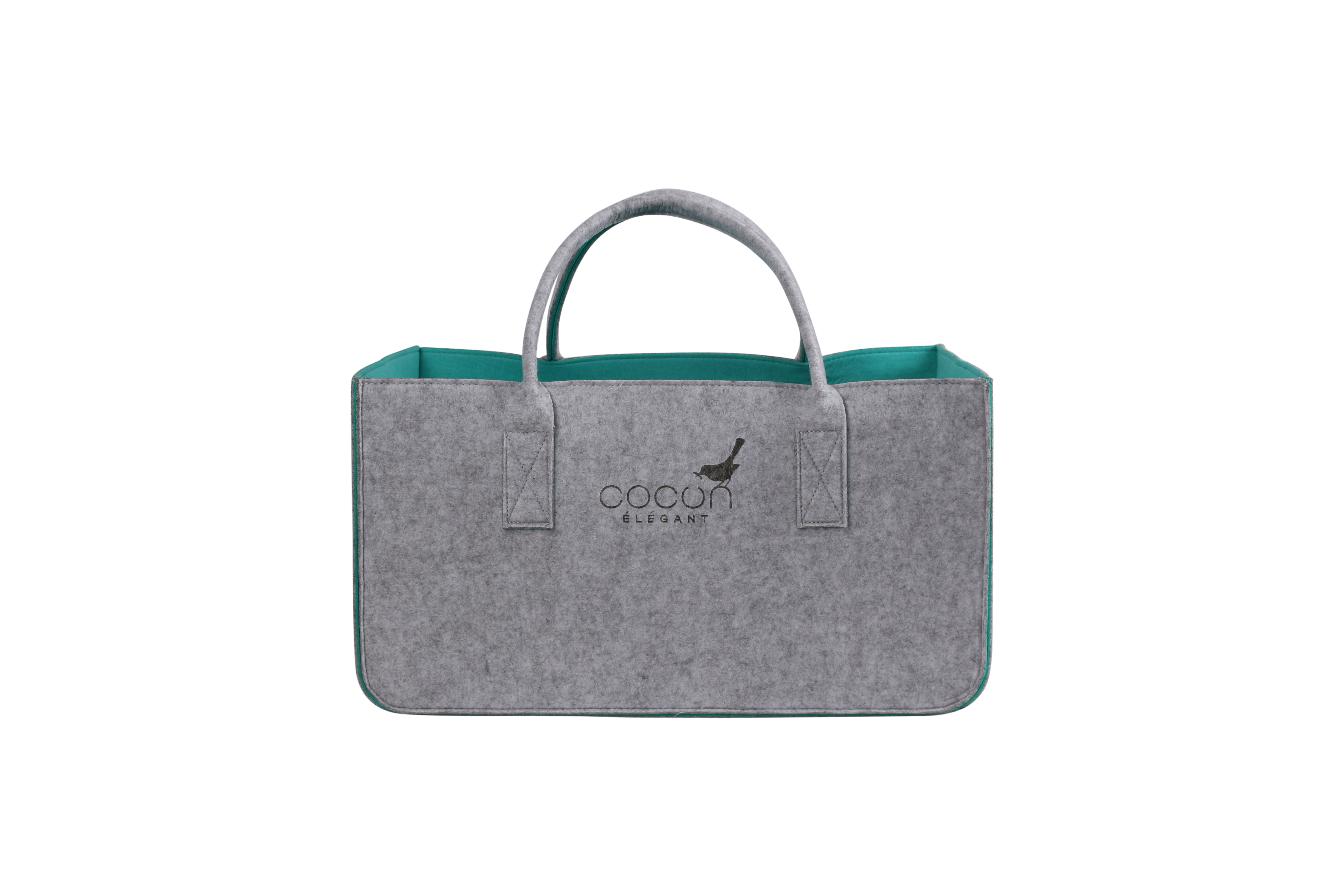 COCON KULT Filz-Tasche Hochwertige Einkaufstasche, Strandtasche，Badetasche, Henkeltasche，Zeitungskorb, Filzkorb, Einkaufskorb, Kaminholztasche， Zeitungsständer auch für Garten Picknick Strand，vielseitige Tragetasche zur Spielzeug Aufbewahrung Handtasche