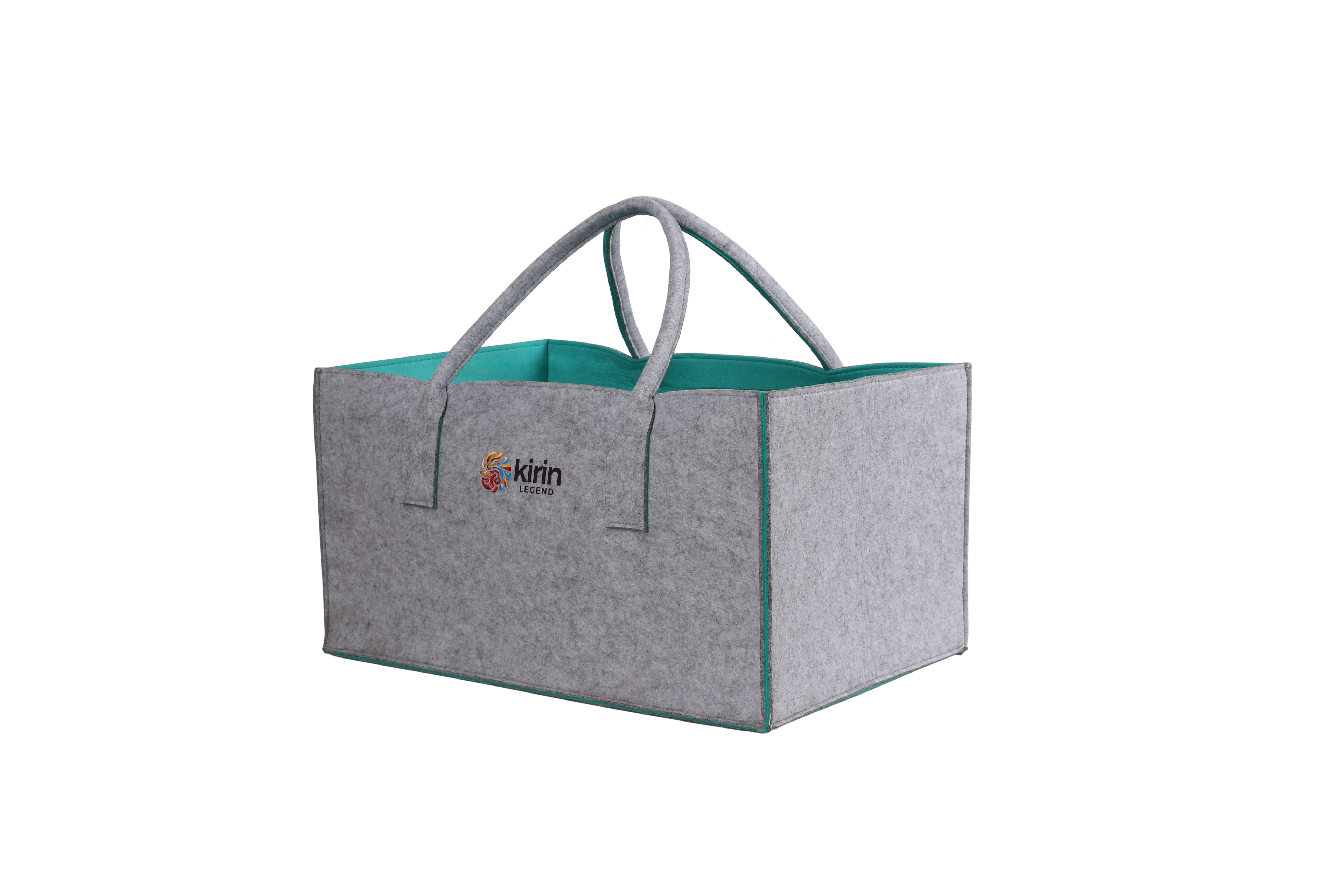 Kirin KULT Filz-Tasche Hochwertige Einkaufstasche, Strandtasche，Badetasche, Henkeltasche，Zeitungskorb, Filzkorb, Einkaufskorb, Kaminholztasche， Zeitungsständer auch für Garten Picknick Strand，vielseitige Tragetasche zur Spielzeug Aufbewahrung Handtasche