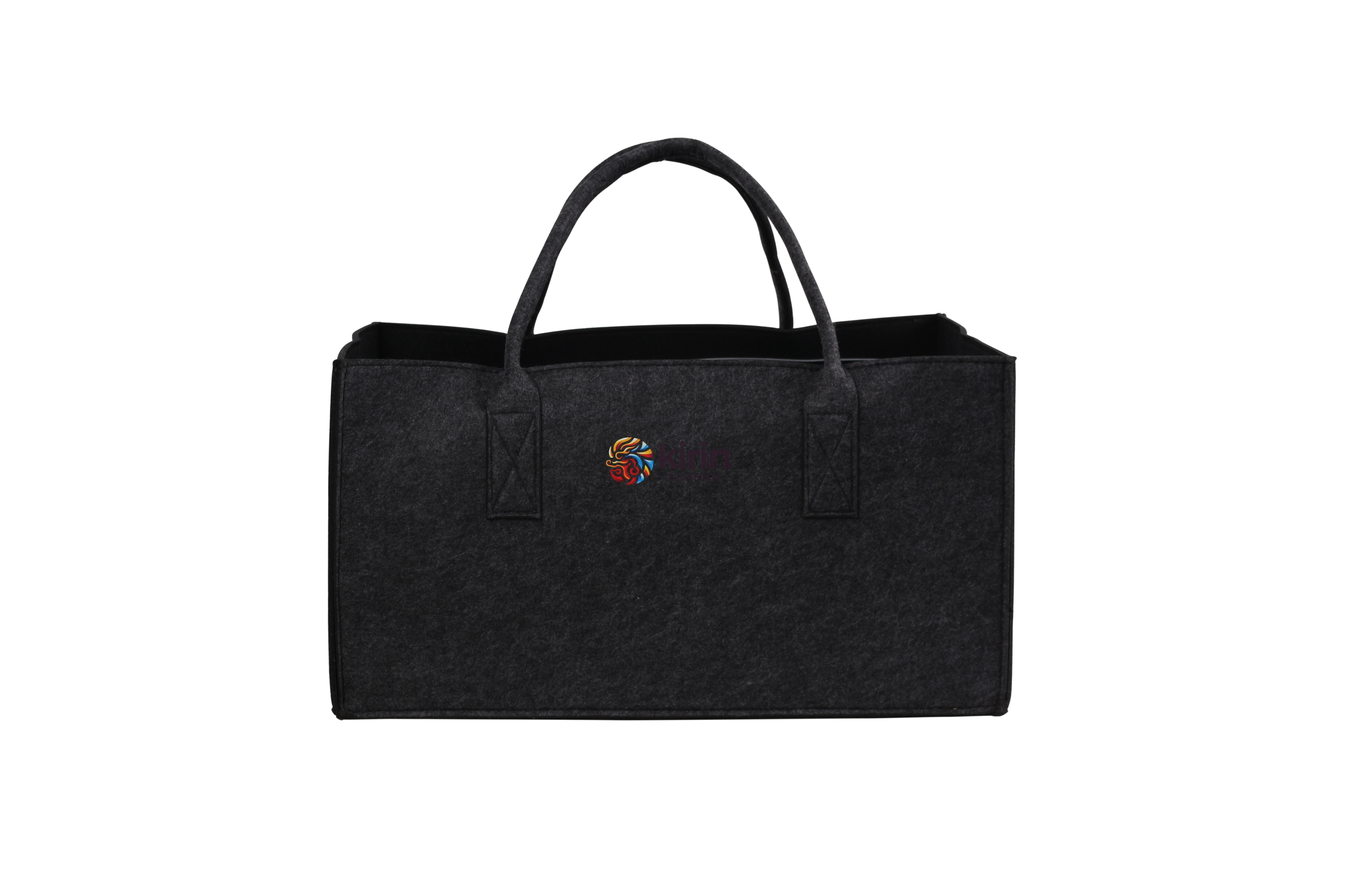 Kirin KULT Filz-Tasche Hochwertige Einkaufstasche, Strandtasche，Badetasche, Henkeltasche，Zeitungskorb, Filzkorb, Einkaufskorb, Kaminholztasche， Zeitungsständer auch für Garten Picknick Strand，vielseitige Tragetasche zur Spielzeug Aufbewahrung Handtasche