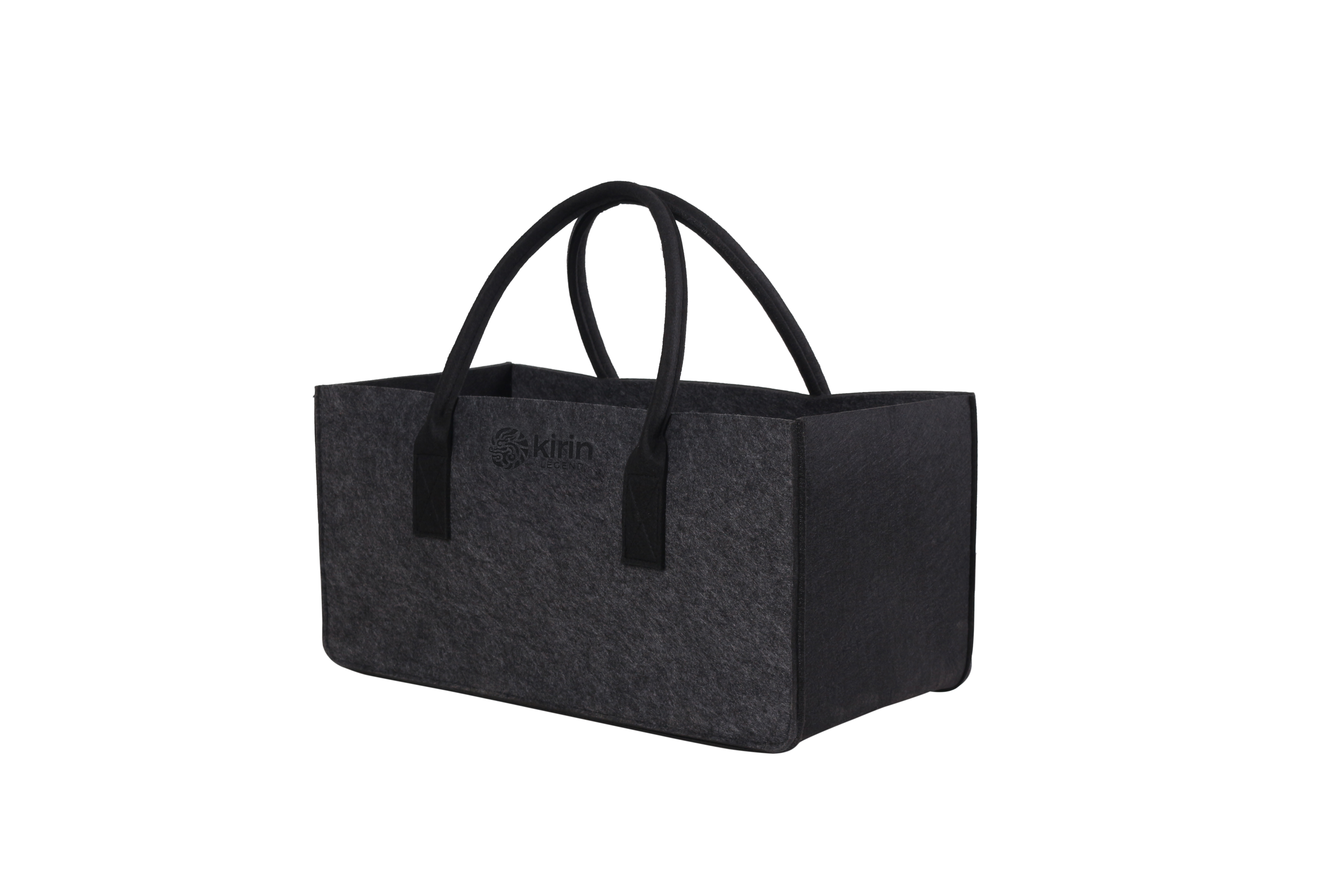 Kirin KULT Filz-Tasche Hochwertige Einkaufstasche, Strandtasche，Badetasche, Henkeltasche，Zeitungskorb, Filzkorb, Einkaufskorb, Kaminholztasche， Zeitungsständer auch für Garten Picknick Strand，vielseitige Tragetasche zur Spielzeug Aufbewahrung Handtasche