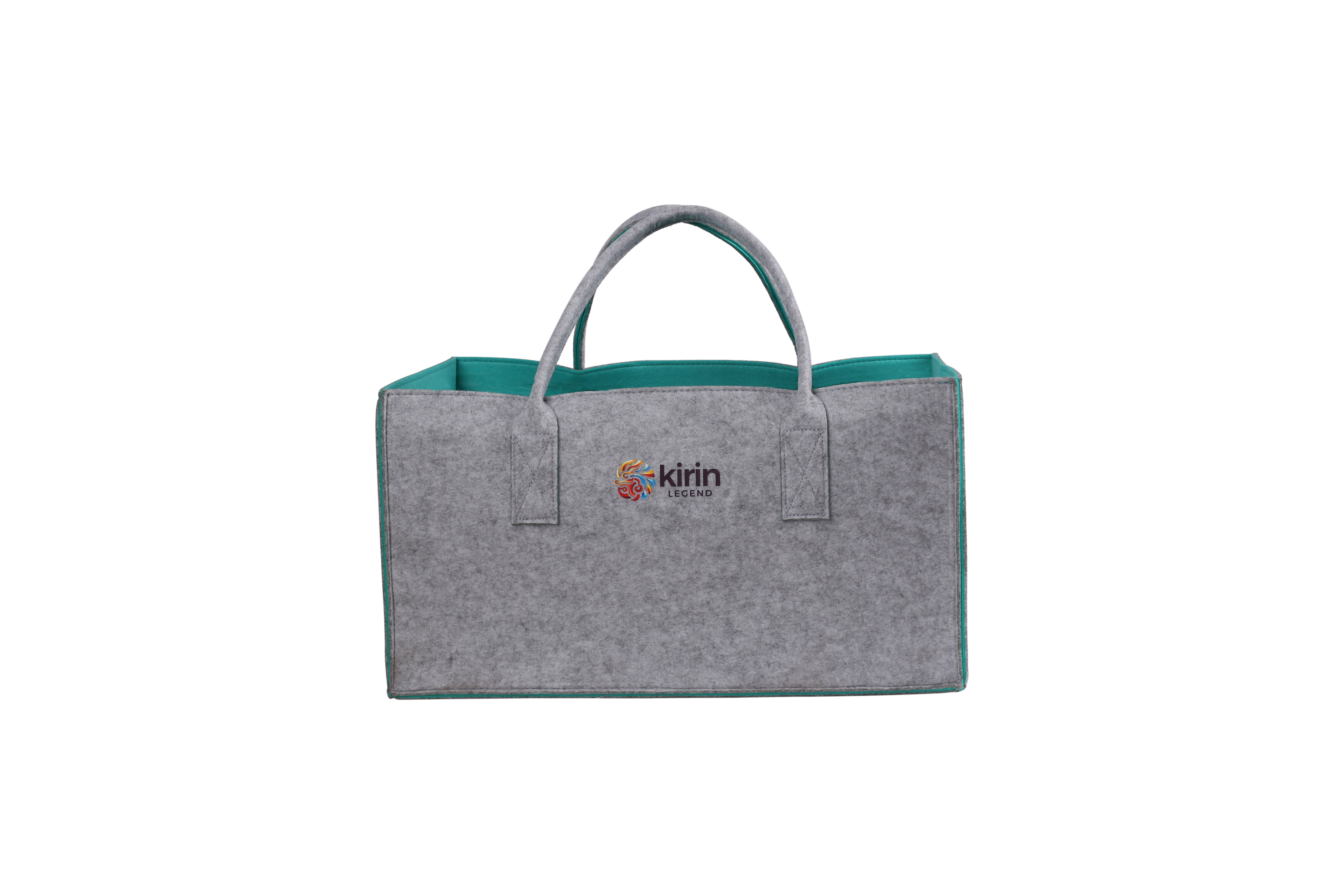 Kirin KULT Filz-Tasche Hochwertige Einkaufstasche, Strandtasche，Badetasche, Henkeltasche，Zeitungskorb, Filzkorb, Einkaufskorb, Kaminholztasche， Zeitungsständer auch für Garten Picknick Strand，vielseitige Tragetasche zur Spielzeug Aufbewahrung Handtasche