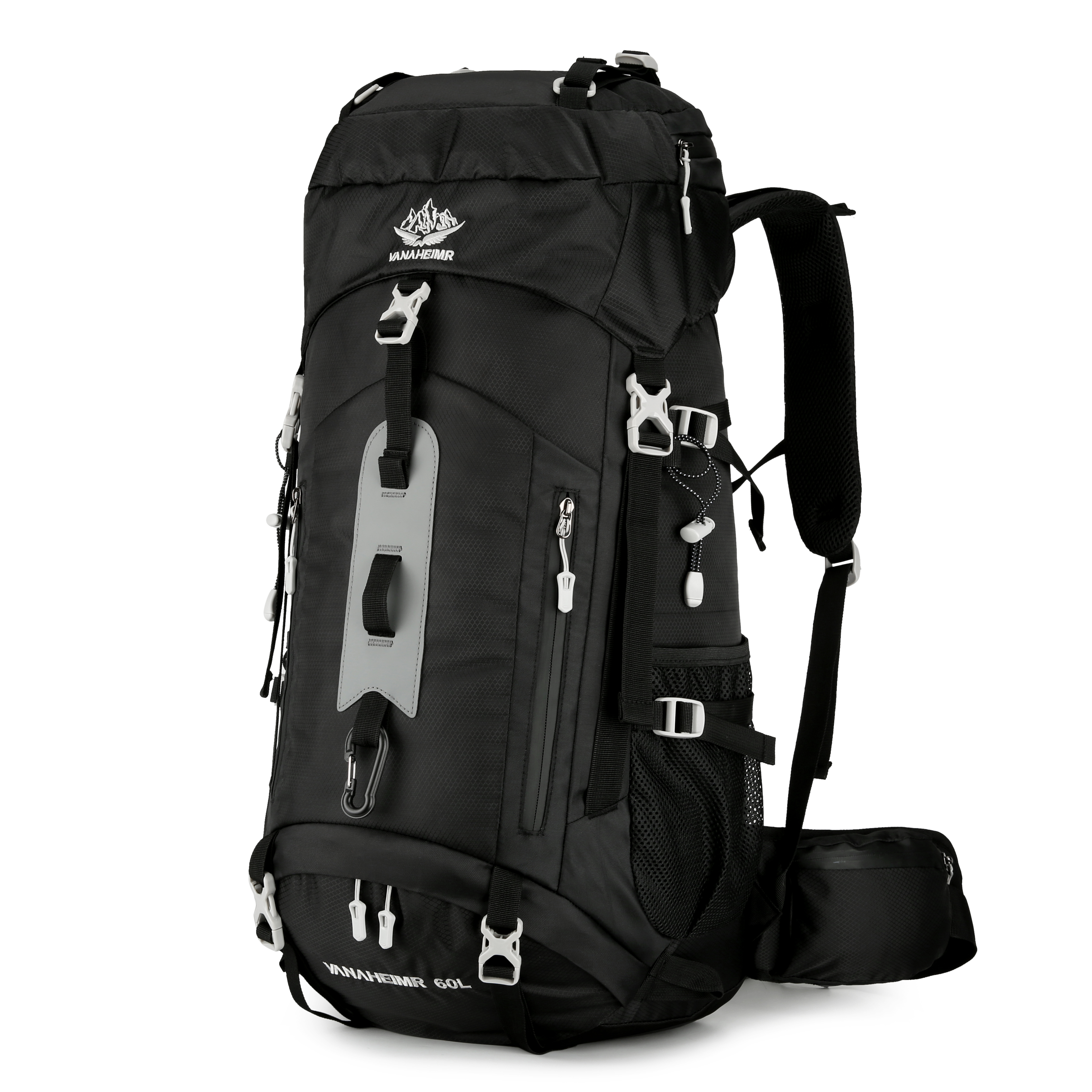 VANAHEIMR Wanderrucksack 60L Trekkingrucksack - Ultraleicht, Ergonomisch, mit Hüftgurt & Bauchtasche, Wasserabweisender Regenschutz, Ideal für Outdoor & Reisen Komfortabler Trekkingrucksack für Outdoor & Reisen