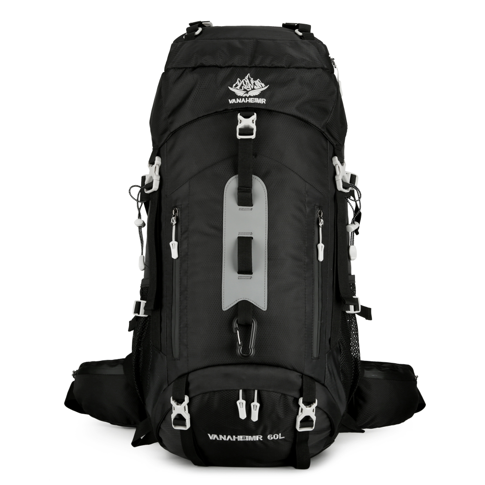 VANAHEIMR Wanderrucksack 60L Trekkingrucksack - Ultraleicht, Ergonomisch, mit Hüftgurt & Bauchtasche, Wasserabweisender Regenschutz, Ideal für Outdoor & Reisen Komfortabler Trekkingrucksack für Outdoor & Reisen