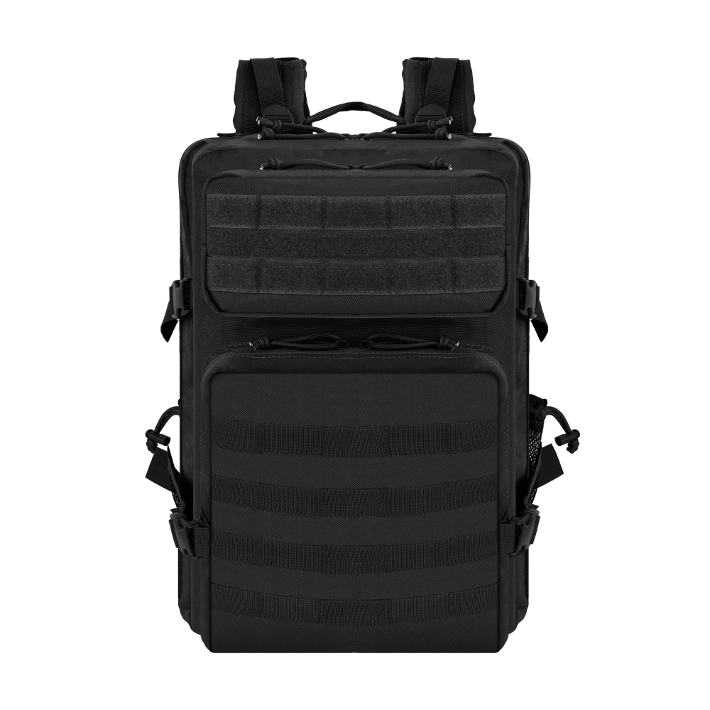 Taktischer Rucksack 45L – Schwarz – Militär- & Outdoor-Rucksack mit vielseitigen Fächern