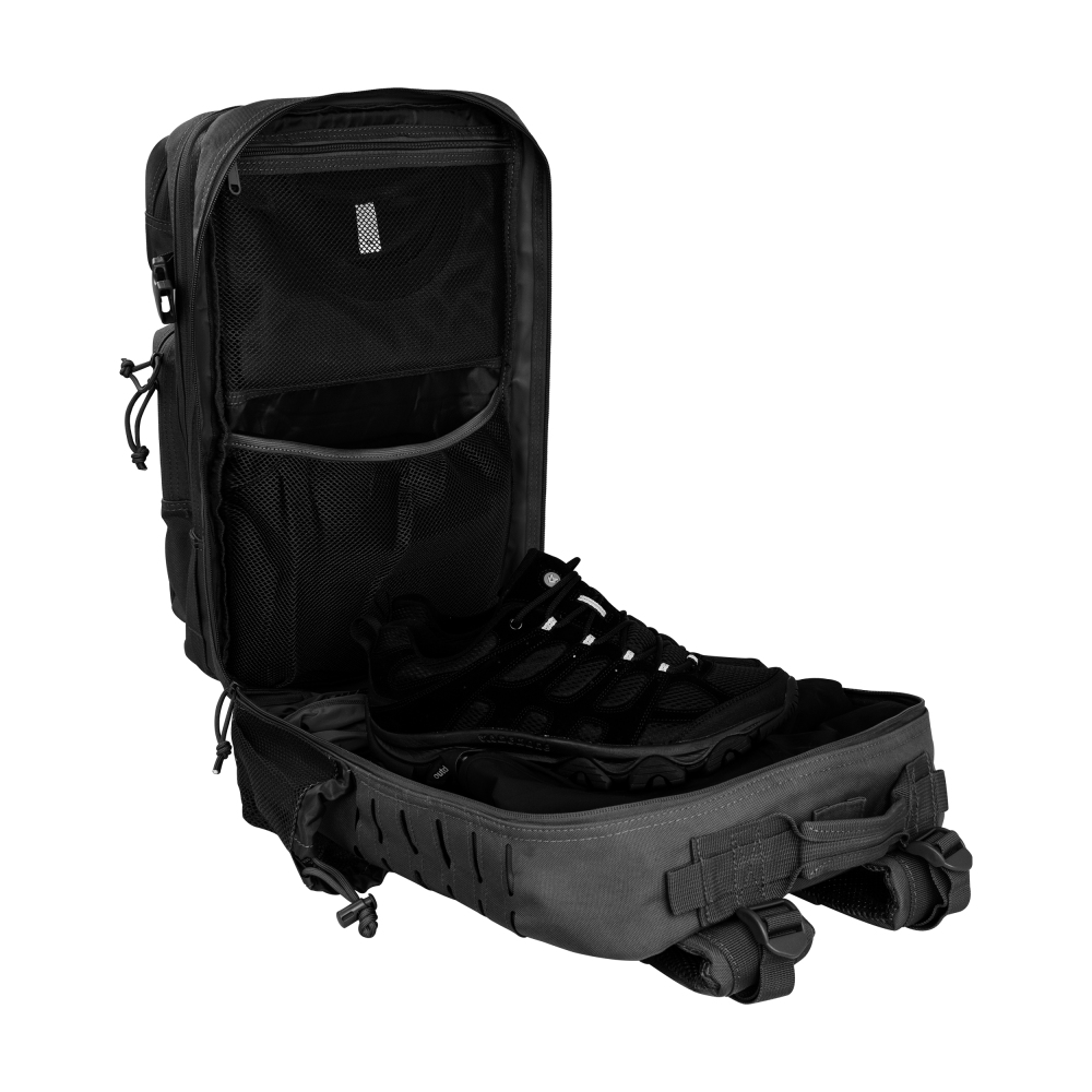 Taktischer Rucksack 45L – Schwarz – Militär- & Outdoor-Rucksack mit vielseitigen Fächern