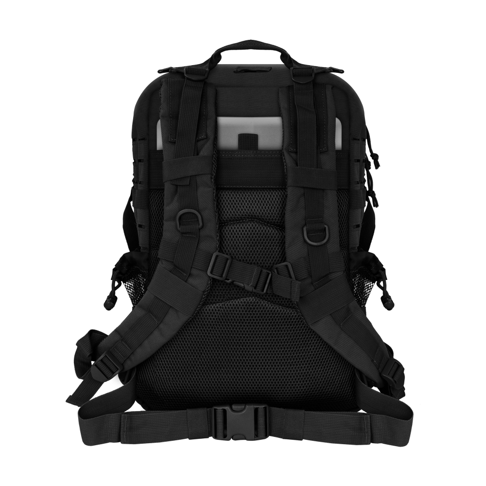 Taktischer Rucksack 45L – Schwarz – Militär- & Outdoor-Rucksack mit vielseitigen Fächern