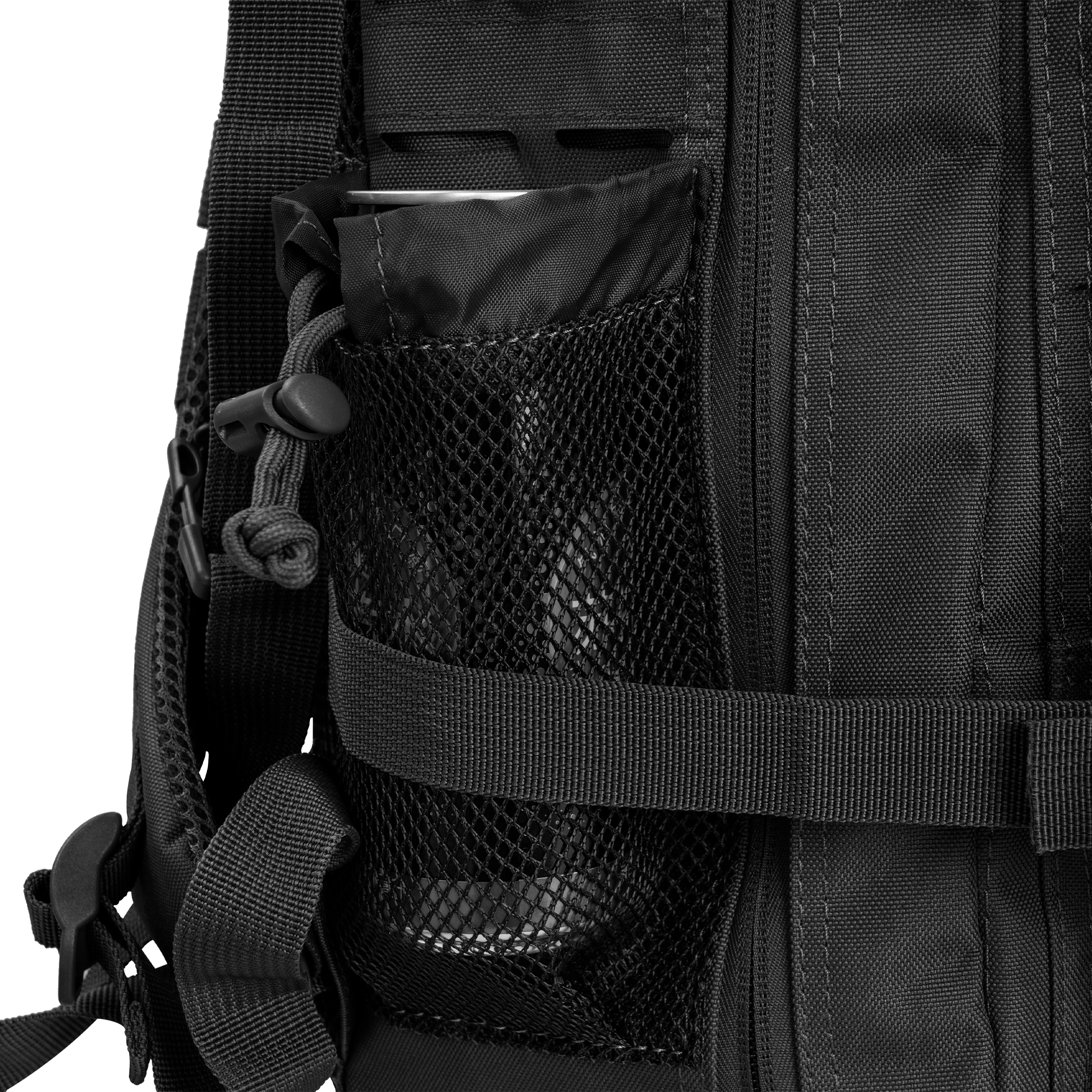 Taktischer Rucksack 45L – Schwarz – Militär- & Outdoor-Rucksack mit vielseitigen Fächern
