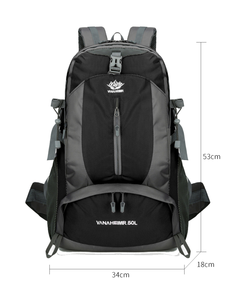 Outdoor Wanderrucksack 50L – Grün & Schwarz – Vielseitiger Trekkingrucksack für Damen & Herren