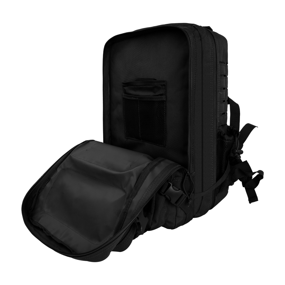 Taktischer Rucksack 45L – Schwarz – Militär- & Outdoor-Rucksack mit vielseitigen Fächern