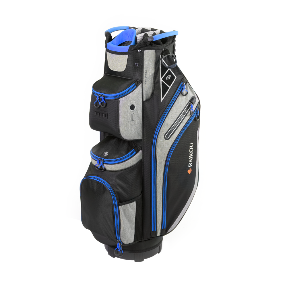 RAIKOU Golf Cartbag– Wasserdichte Golftasche – 14-fach Divider, Kühlfach, Wertsachenfach, Trolley kompatibel, leichte Golftasche