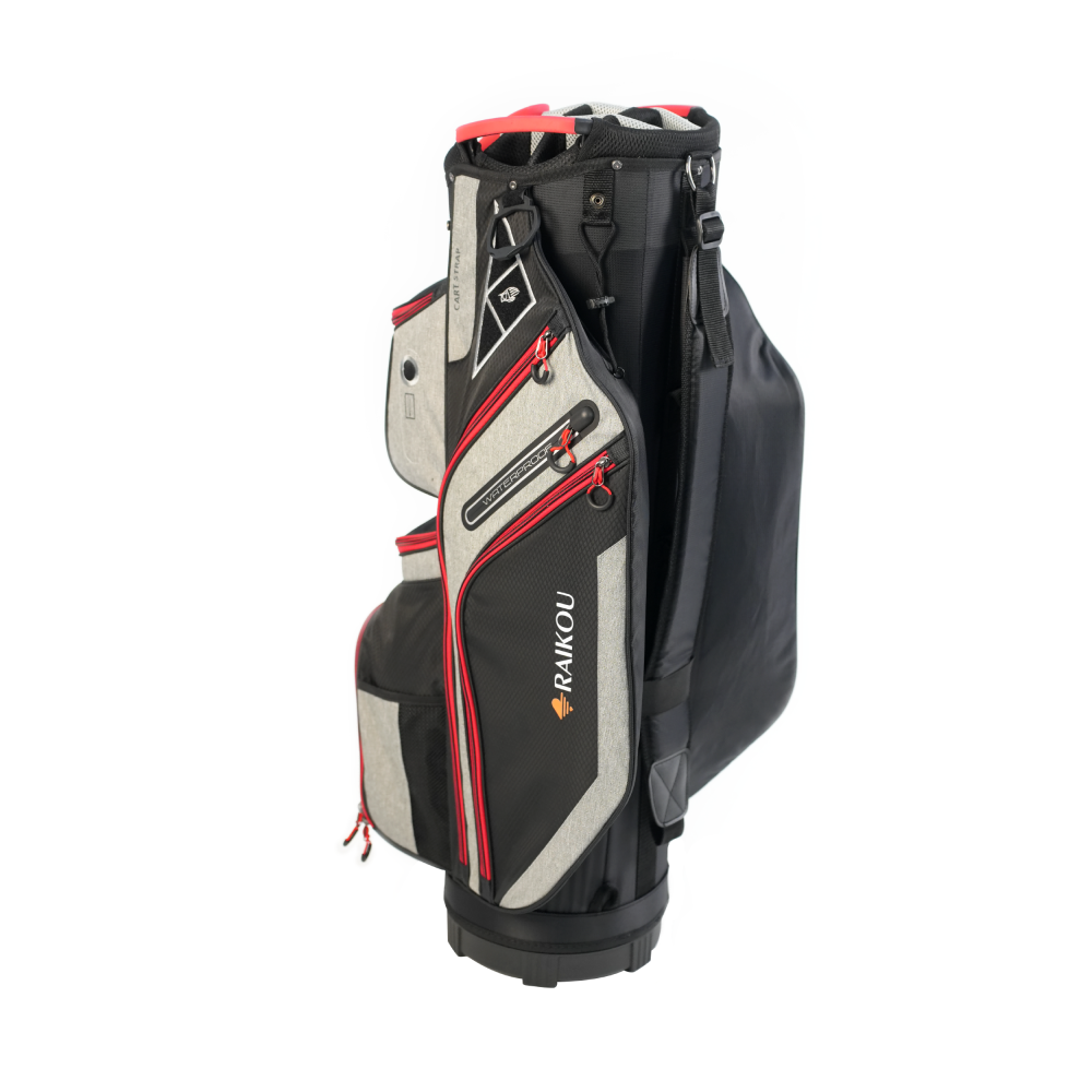 RAIKOU Golf Cartbag– Wasserdichte Golftasche – 14-fach Divider, Kühlfach, Wertsachenfach, Trolley kompatibel, leichte Golftasche