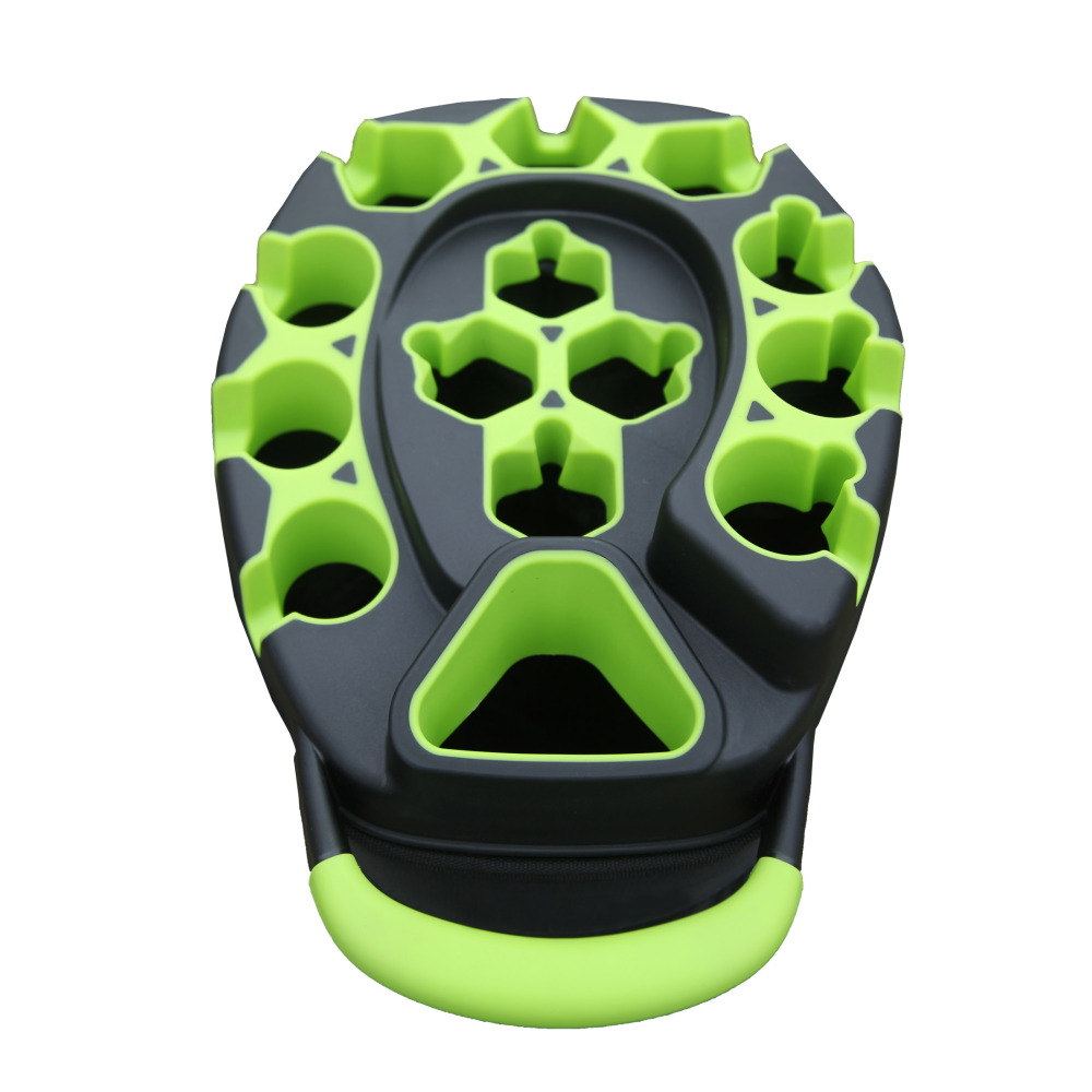 RAIKOU Golf Cartbag mit 14-fach Organizer, wasserabweisende Golftasche, 9 Taschen, Schuhfach, leicht & stabil, Grau/Schwarz/Weiß