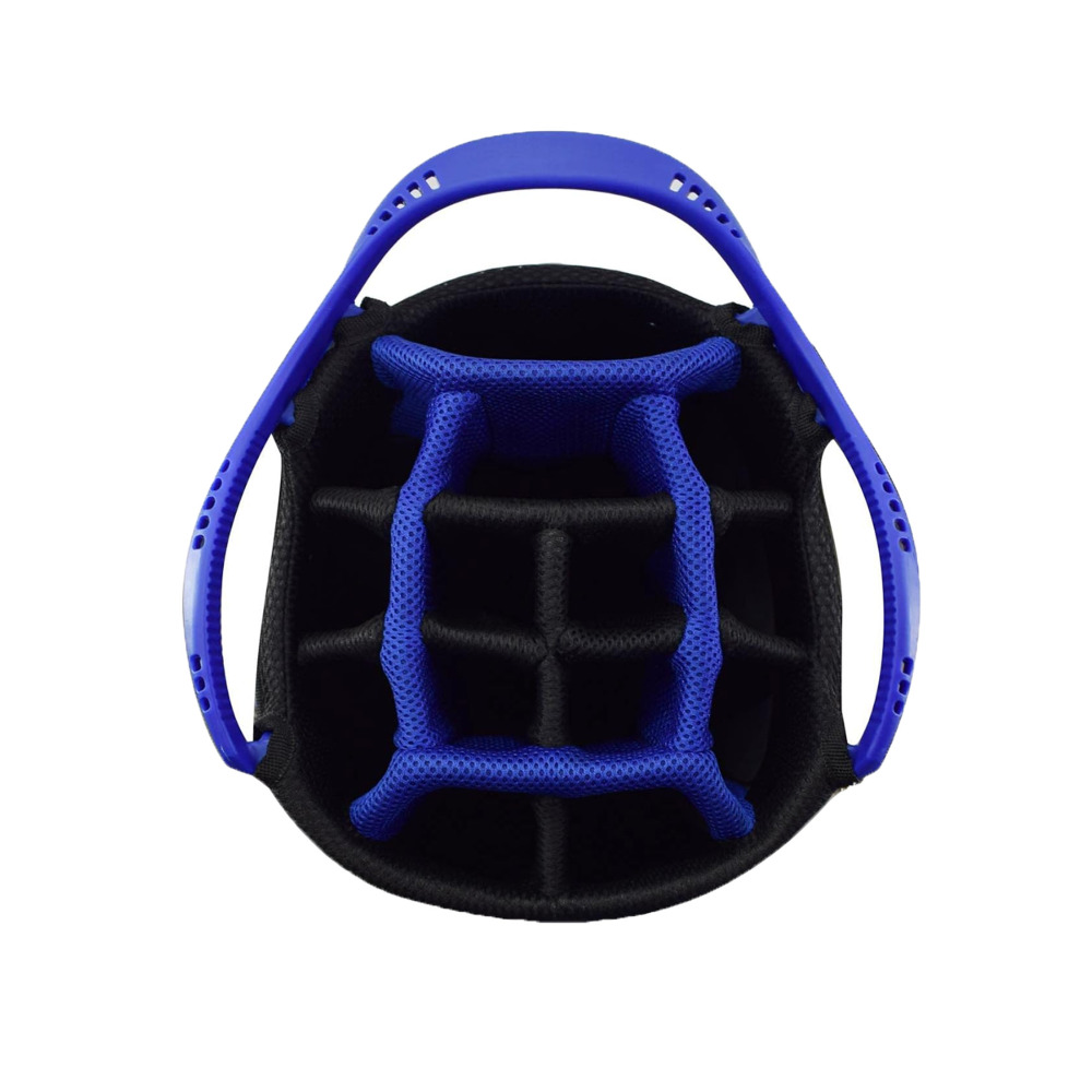 RAIKOU Golf Standbag mit 14-fach Organizer, wasserabweisende Golftasche, 9 Taschen, Schuhfach, leicht & stabil, Grau/Blau