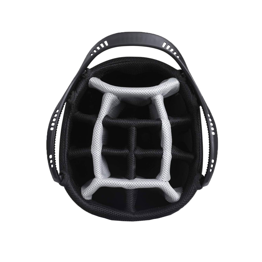 RAIKOU Golf Standbag mit 14-fach Organizer, wasserabweisende Golftasche, 9 Taschen, Schuhfach, leicht & stabil, Grau/Blau