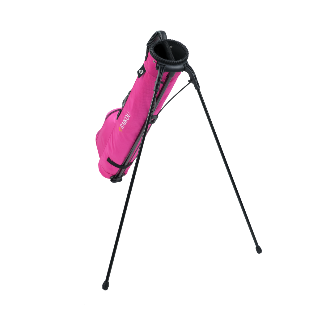 RAIKOU Golf Standbag leicht & kompakt, Tragegurt, wasserabweisend, 2 Taschen, 2-fach Divider, Pink/Blau