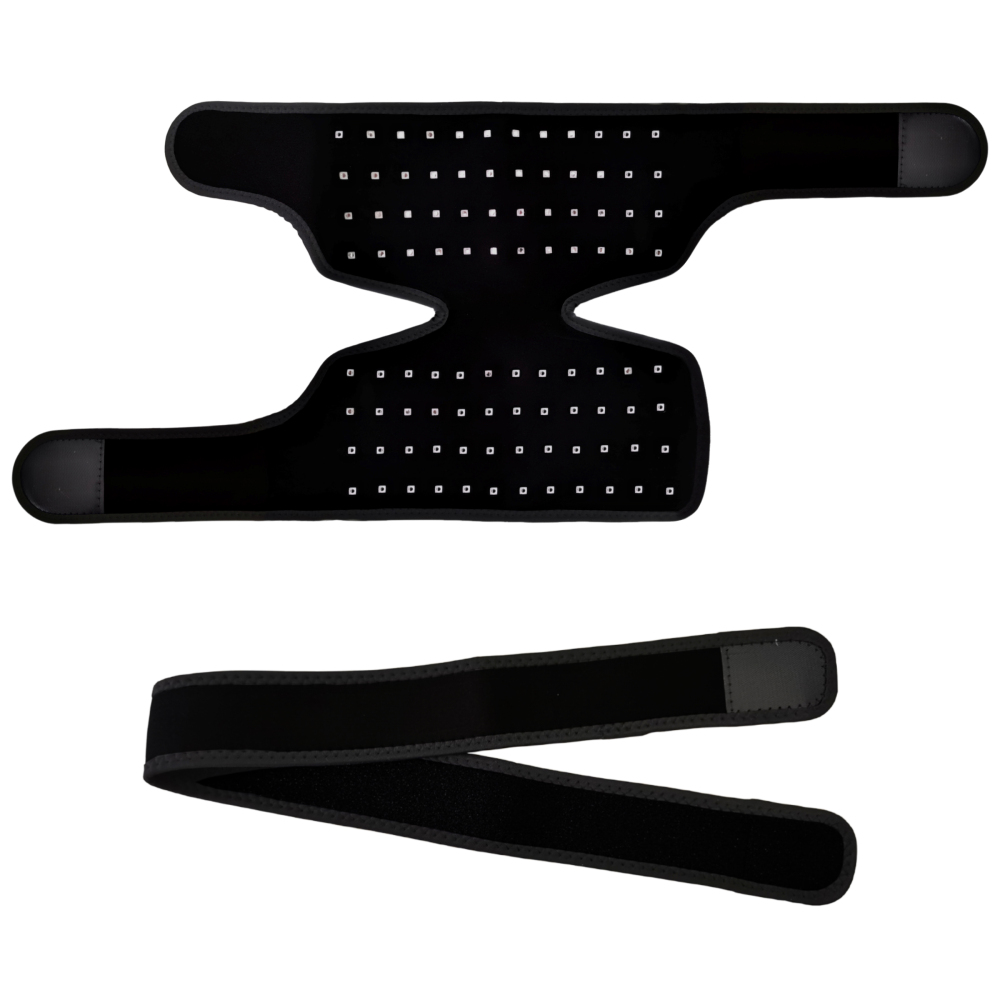 LED Rotlicht-Therapie Gürtel – 660nm & 850nm Infrarotlicht für Schmerzlinderung – Flexibler Lichttherapie-Wrap für Schulter, Knie, Ellbogen & Knöchel – USB-betrieben mit Verlängerungsband