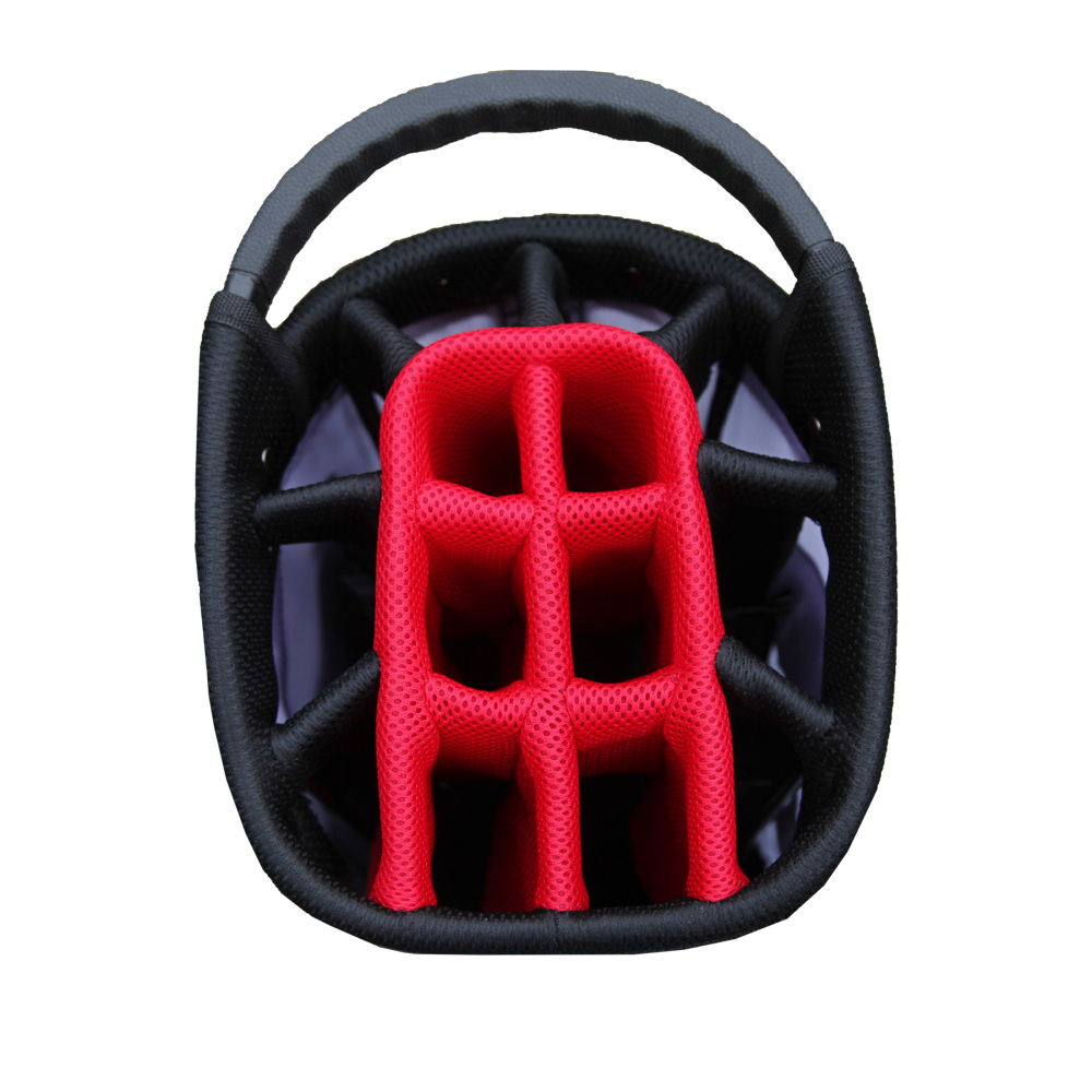 RAIKOU Golf Standbag mit 14-fach Organizer, wasserabweisende Golftasche, 10 Taschen, Schuhfach, leicht & stabil, Schwarz/Weiß