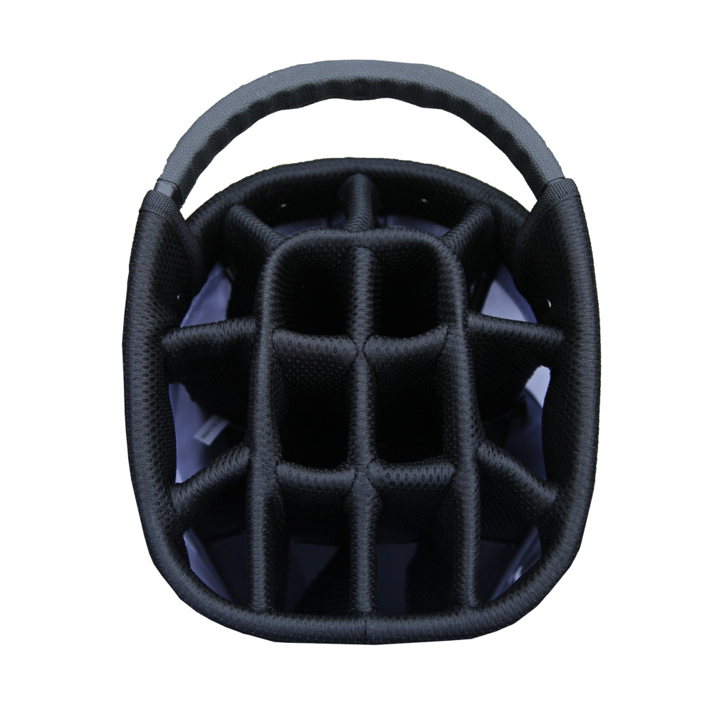 RAIKOU Golf Standbag mit 14-fach Organizer, wasserabweisende Golftasche, 10 Taschen, Schuhfach, leicht & stabil, Schwarz/Weiß