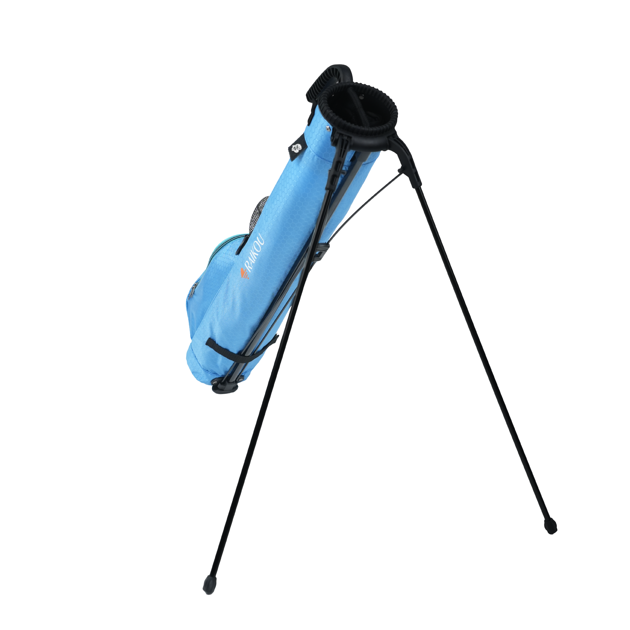 RAIKOU Golf Standbag leicht & kompakt, Tragegurt, wasserabweisend, 2 Taschen, 2-fach Divider, Pink/Blau