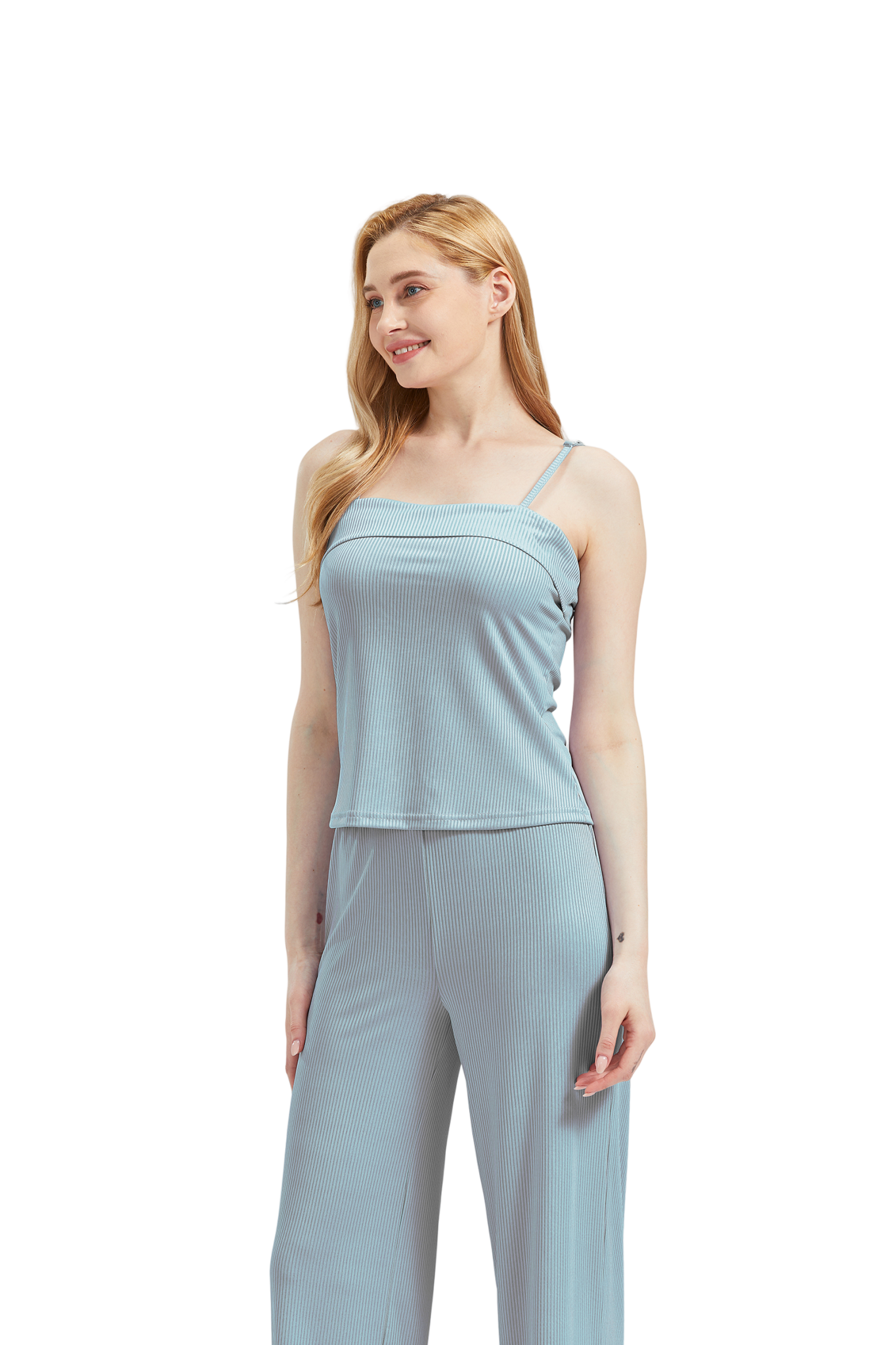 RAIKOU Schlafanzüge Für Damen Lange Schlafanzughose Set Nachtwäsche Hausanzug Freizeitanzug Zweiteiliger V-Ausschnitt Pyjama Set Nachthemd Pyjama Set Nachtwäsche Sleepwear